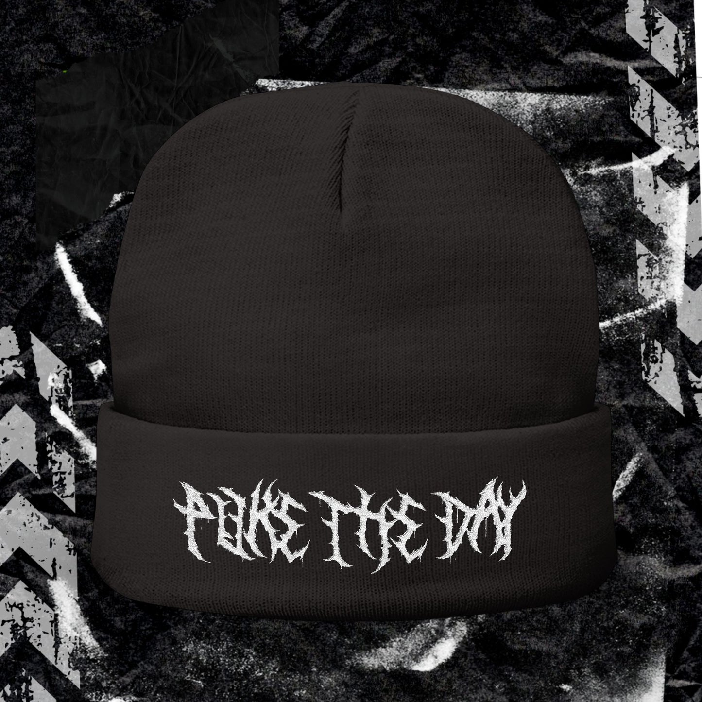 Puke The Day - Knit Beanie (Embroidery)