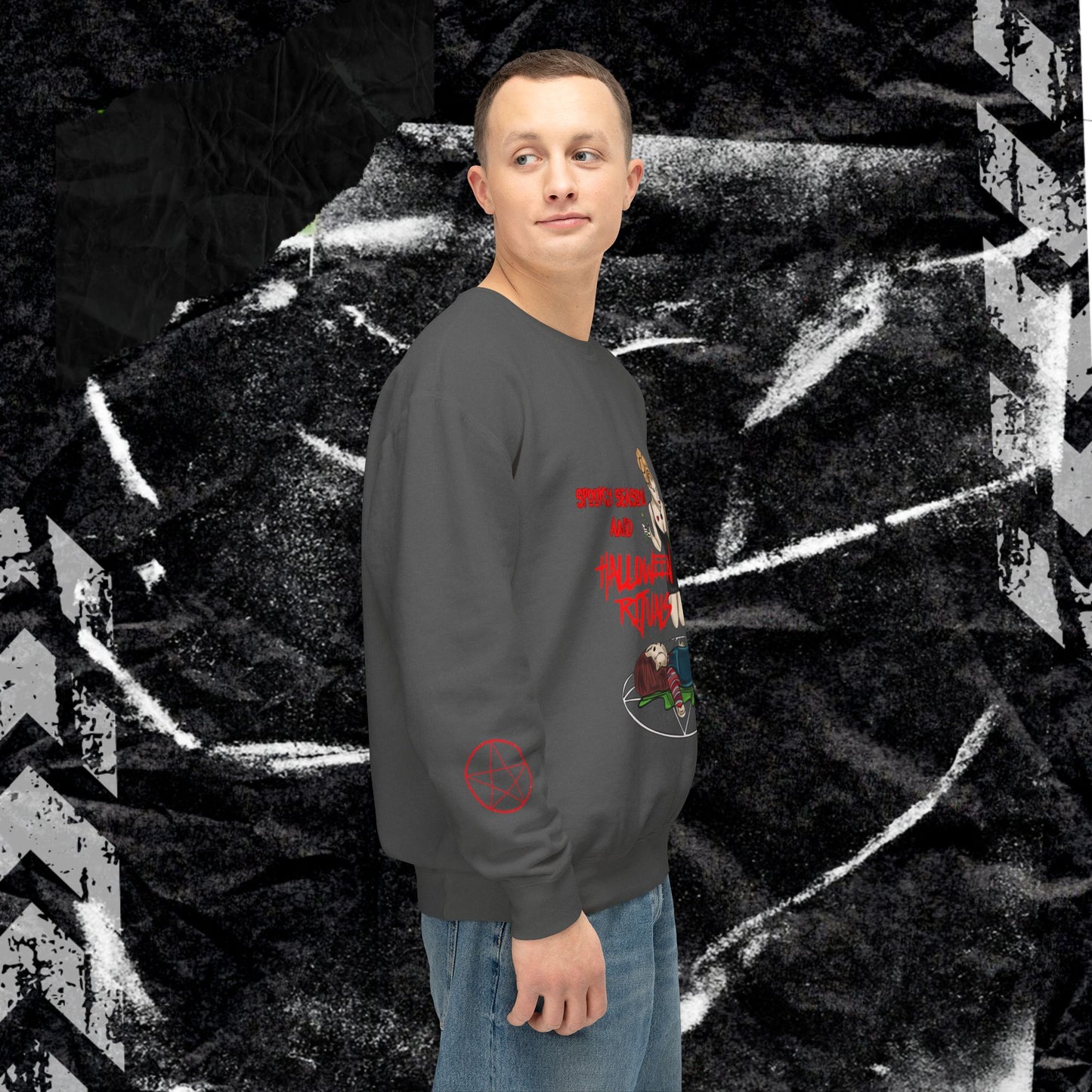 Copy of JUST A GIRL WHO LOVES HORROR MOVIES - Unisex Lightweight Crewneck Sweatshirt