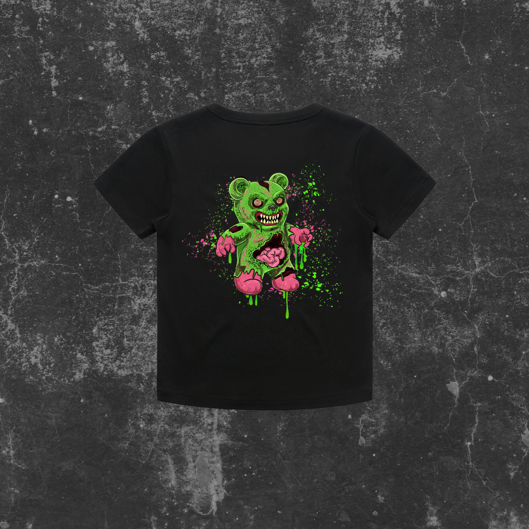 GRUNGE GUMMYBEAR GUTS (backprint) Organic Rib Baby Tee