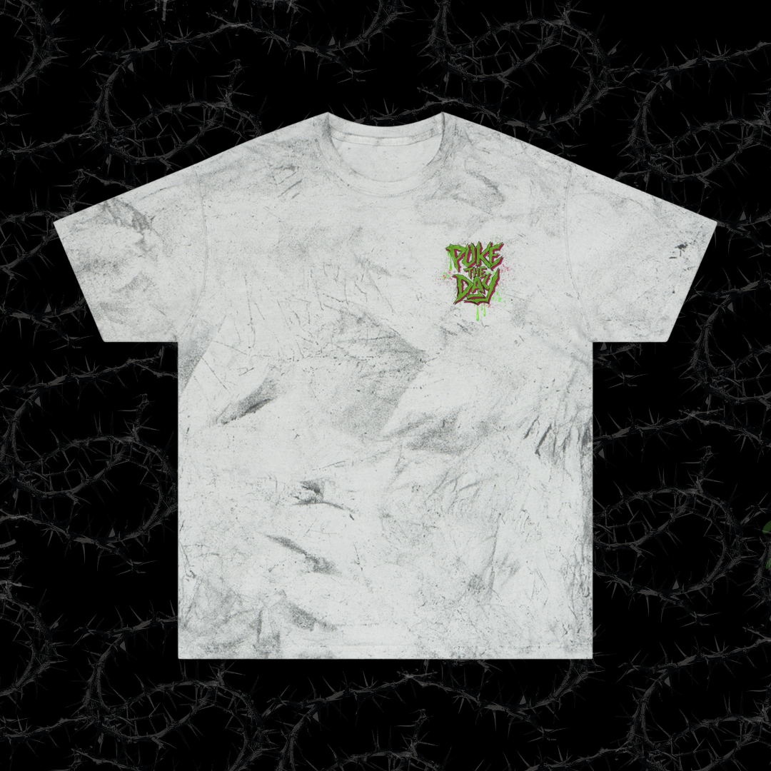 Grunge Bat - (backprint) color blast t-shirt