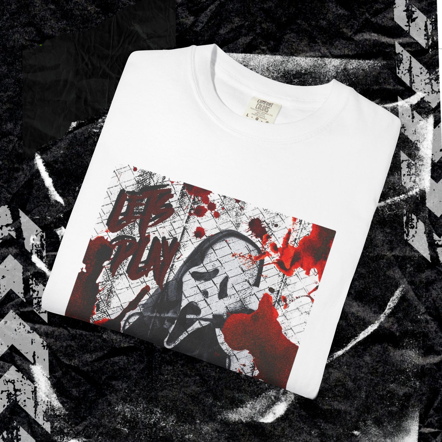 LETS PLAY A GAME (FRONT PRINT) - Unisex Garment-Dyed T-shirt