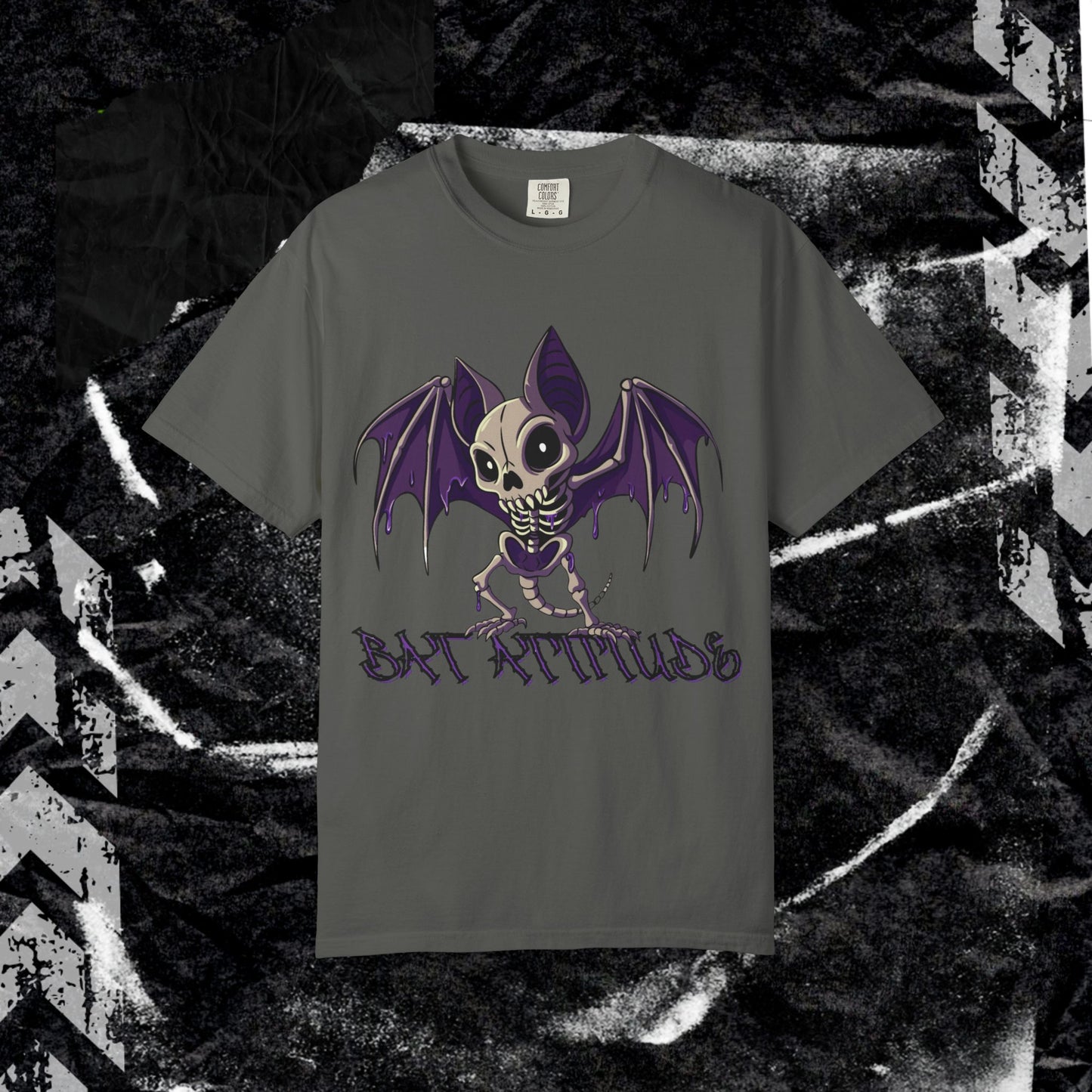Bat Attitude - Unisex Garment-Dyed T-shirt.
