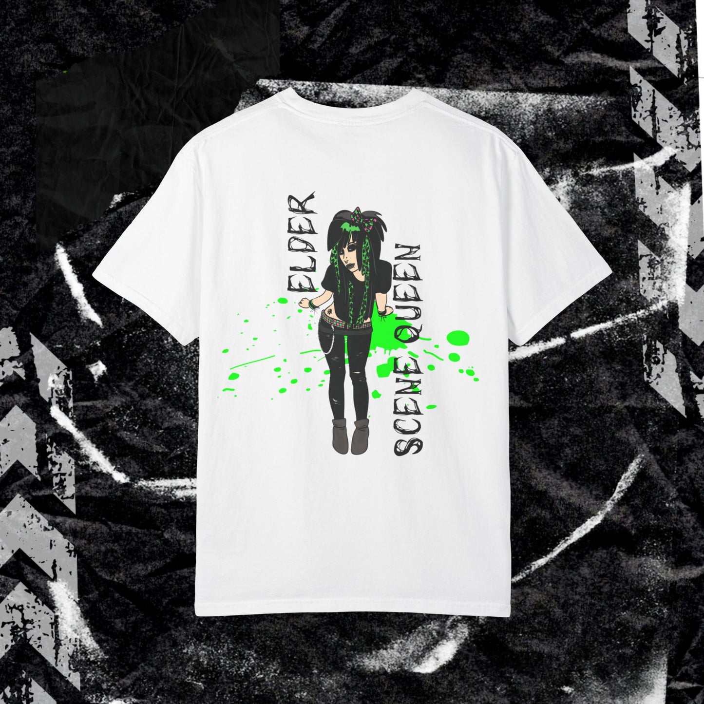 Elder Scene Queen - Unisex Garment-Dyed T-shirt.