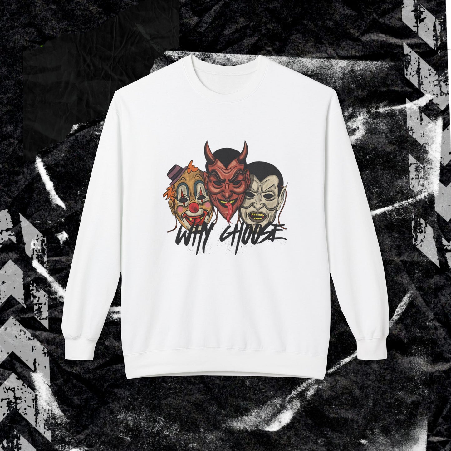WHY CHOOSE MASK - Unisex Midweight Softstyle Fleece Crewneck Sweatshirt