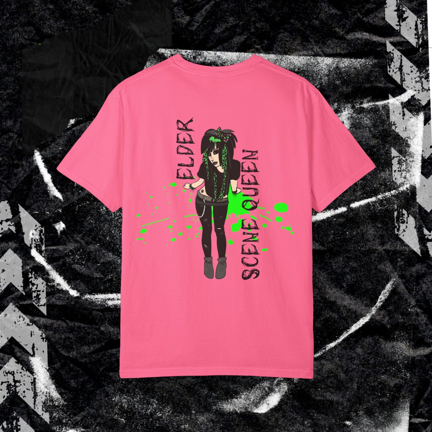 Elder Scene Queen - Unisex Garment-Dyed T-shirt.