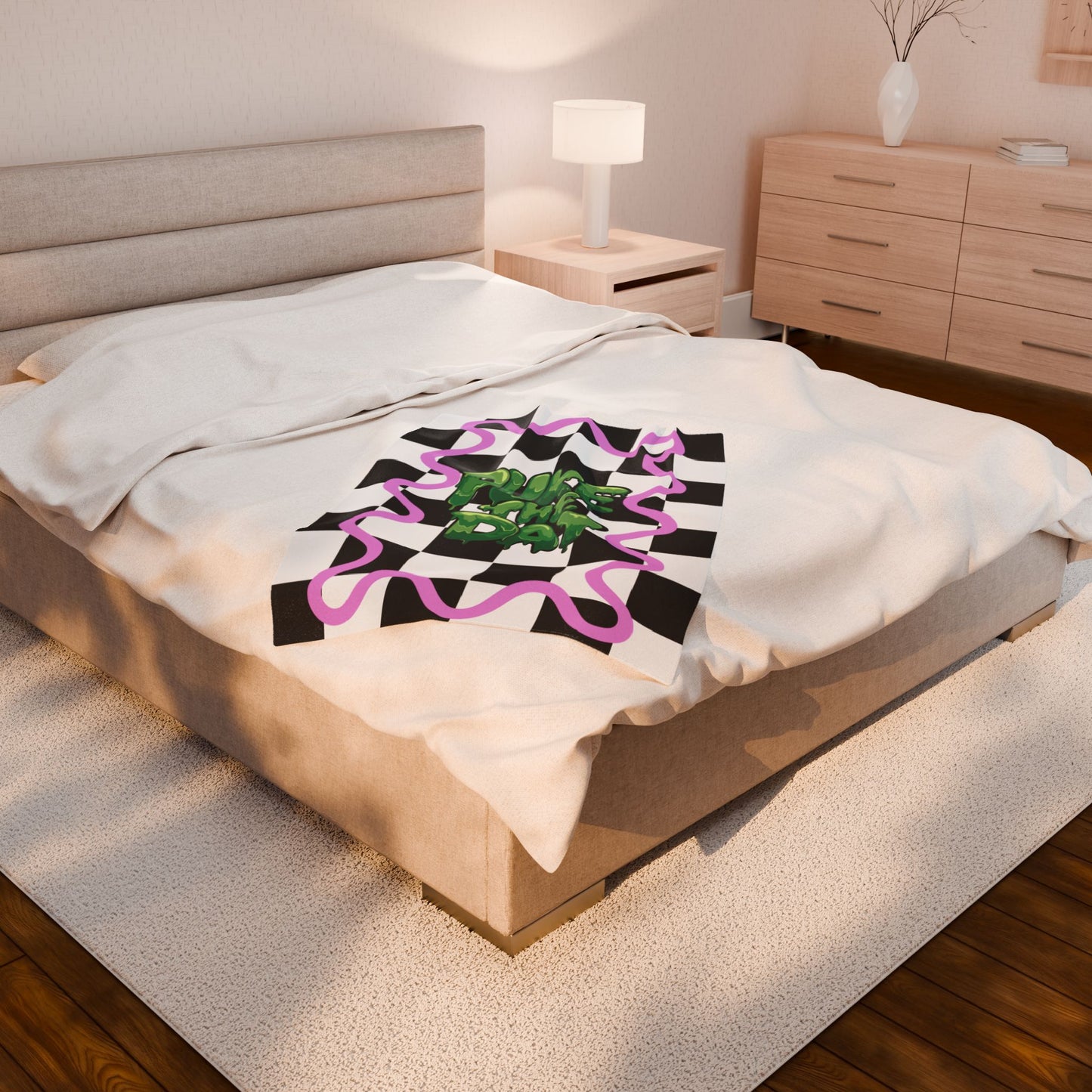 PTD Checkered Blankie - Velveteen Plush Blanket