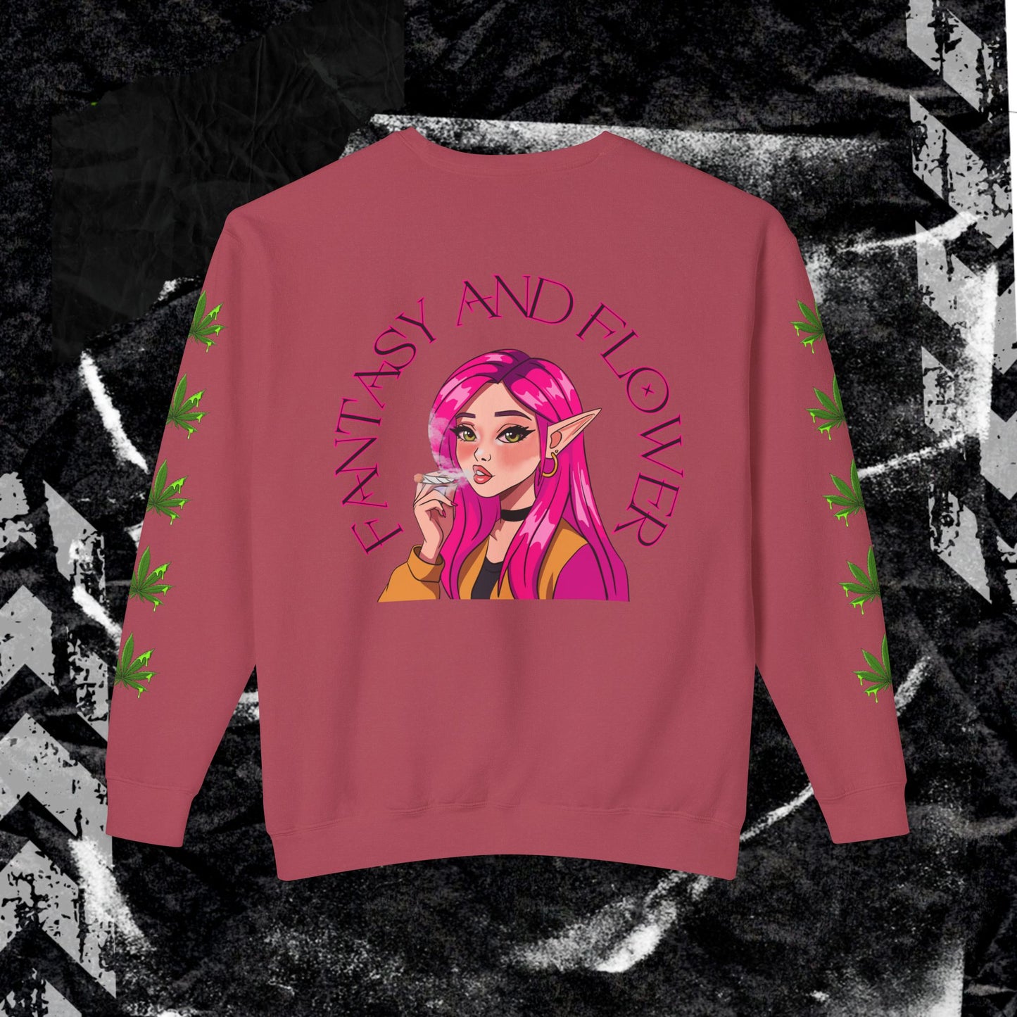 Fantasy & Flower - Unisex Lightweight Crewneck Sweatshirt