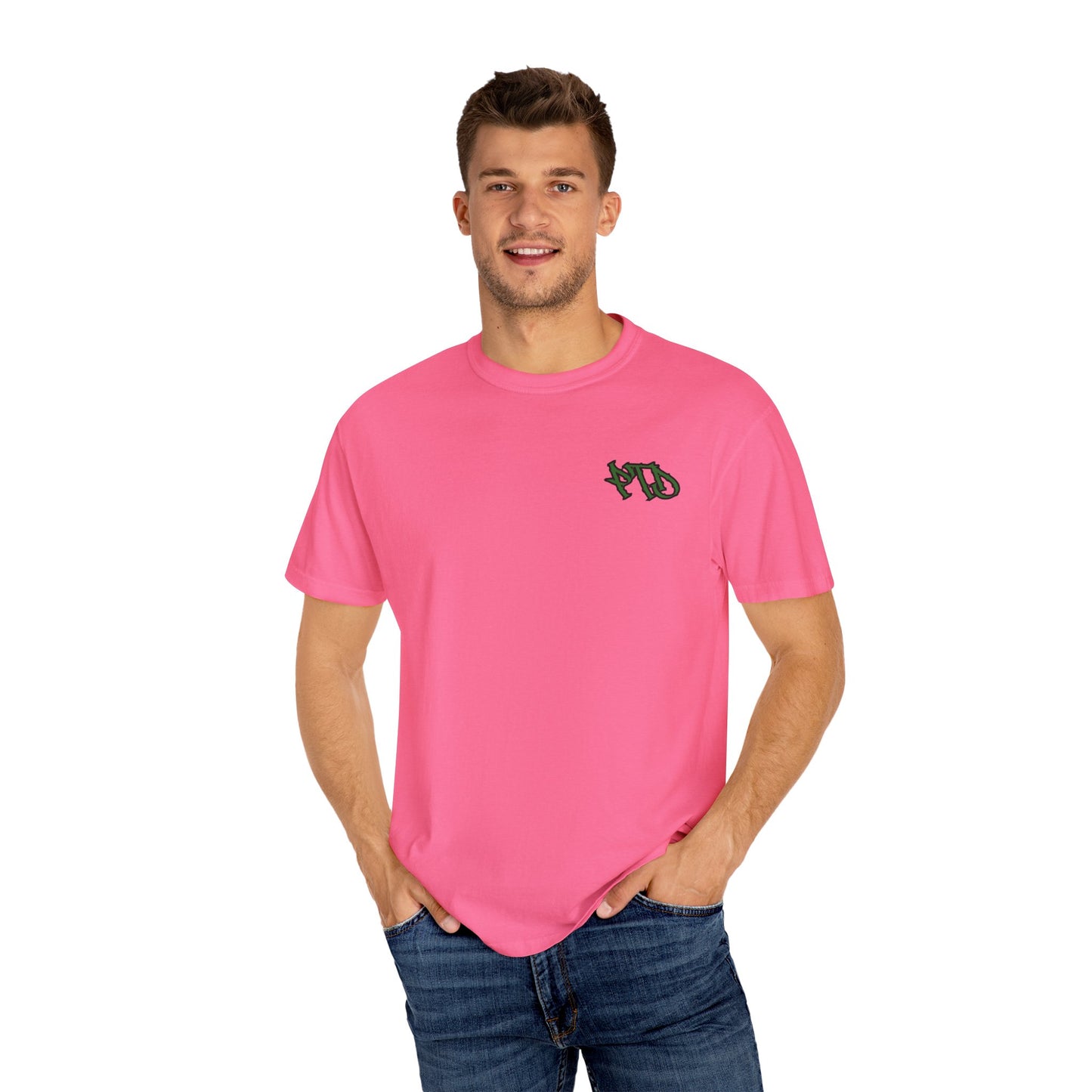 SHUT UP OR KNUCKLE UP - Unisex Garment-Dyed T-shirt.