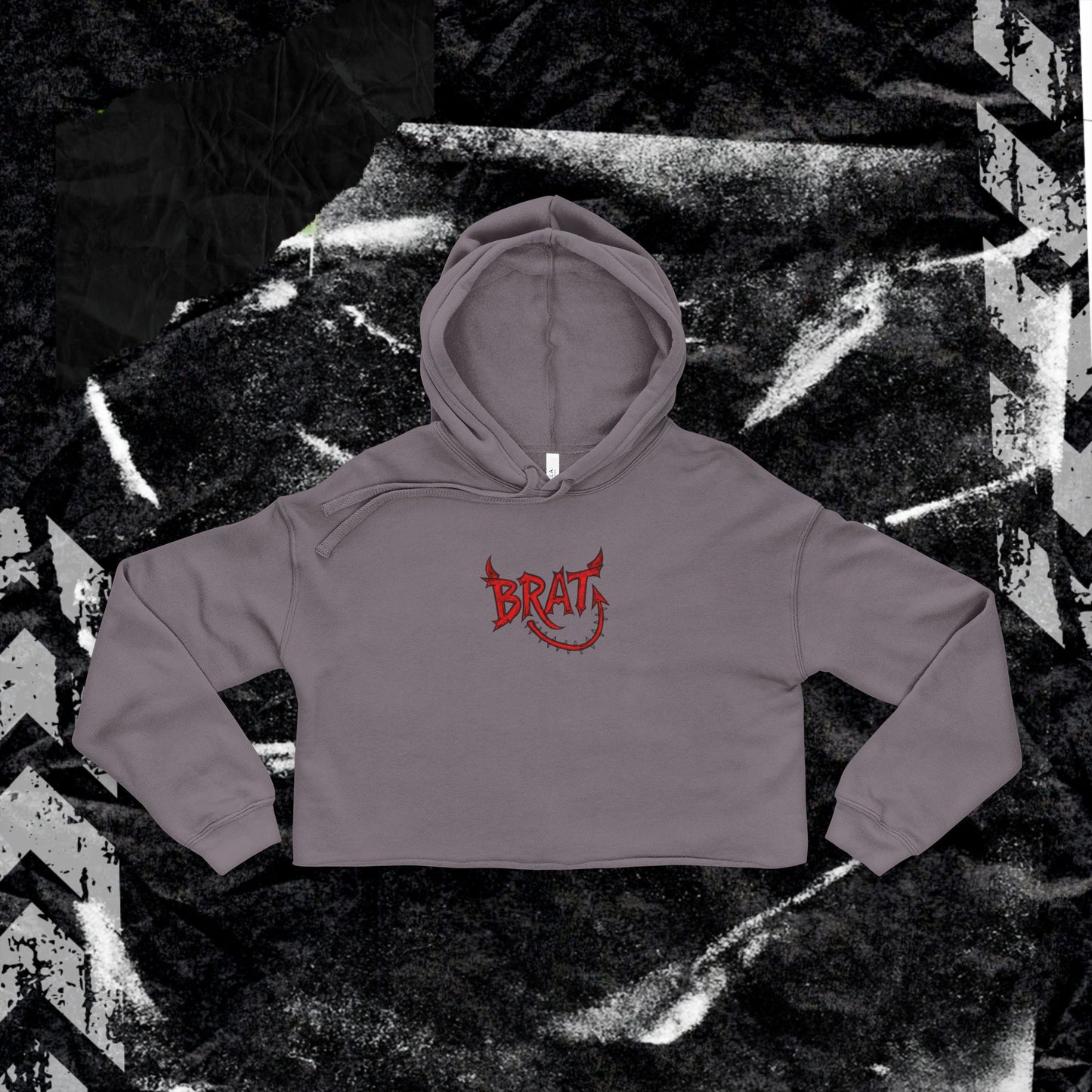 DEVIL BRAT - Bella+Canvas Cropped Hoodie