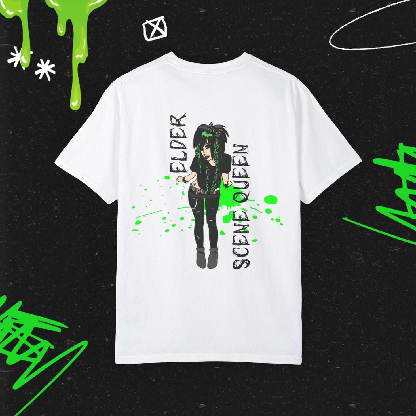 Elder Scene Queen - Unisex Garment-Dyed T-shirt.