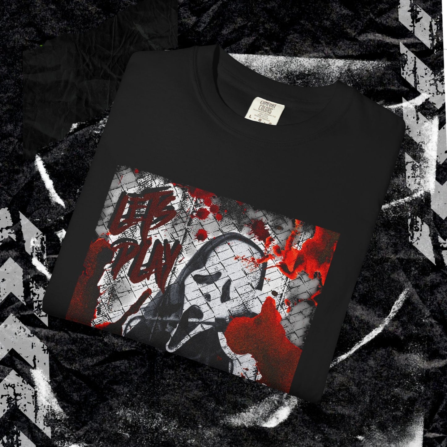 LETS PLAY A GAME (FRONT PRINT) - Unisex Garment-Dyed T-shirt