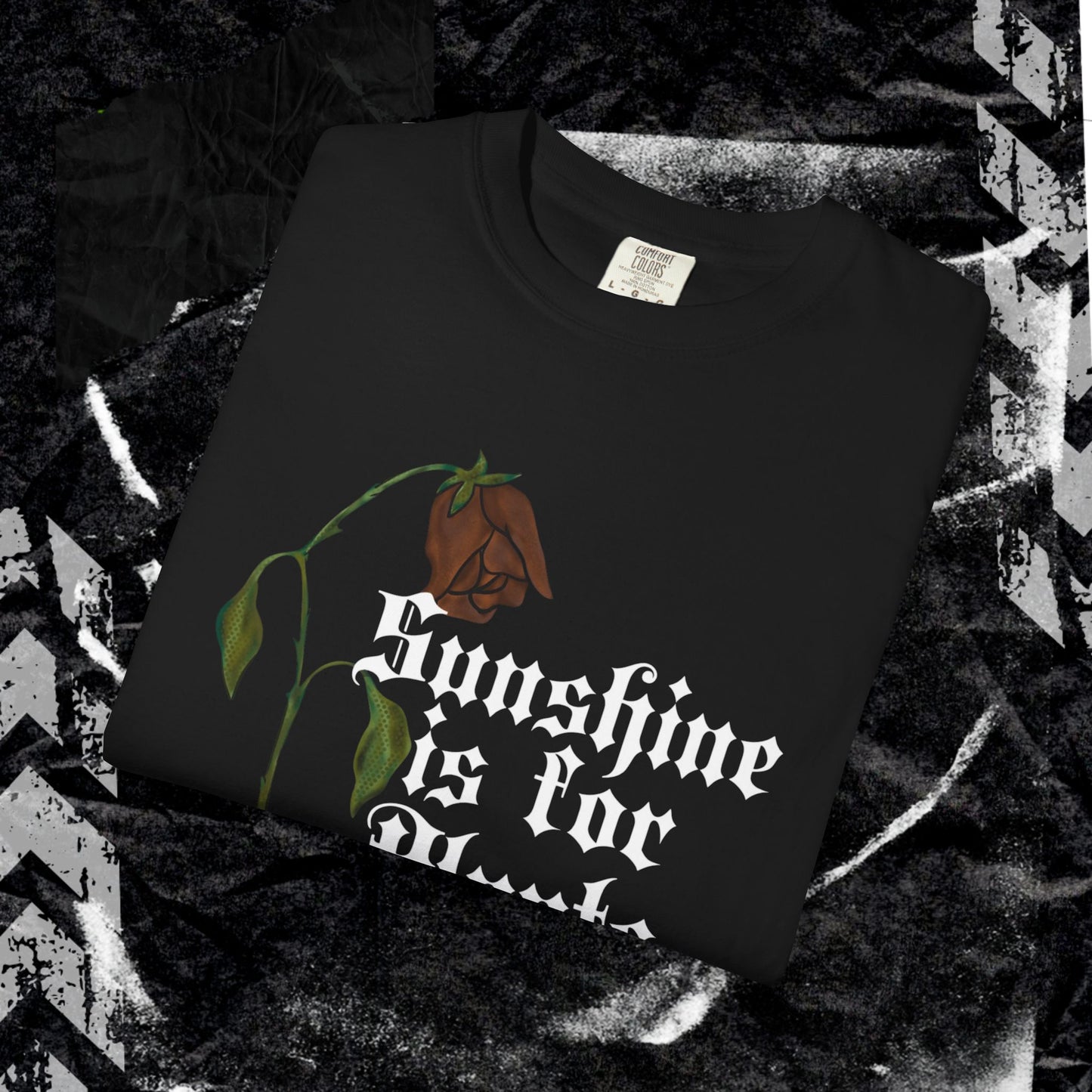 SUNSHINE IS FOR PLANTS - Unisex Garment-Dyed T-shirt.