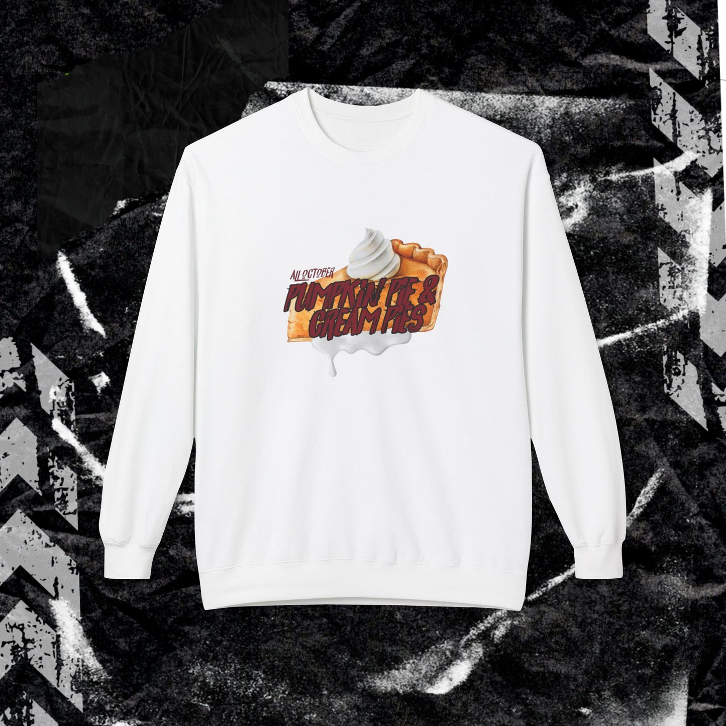 ALL OCTOBER PUMPKIN PIES & CREAM PIES - Unisex Midweight Softstyle Fleece Crewneck Sweatshirt