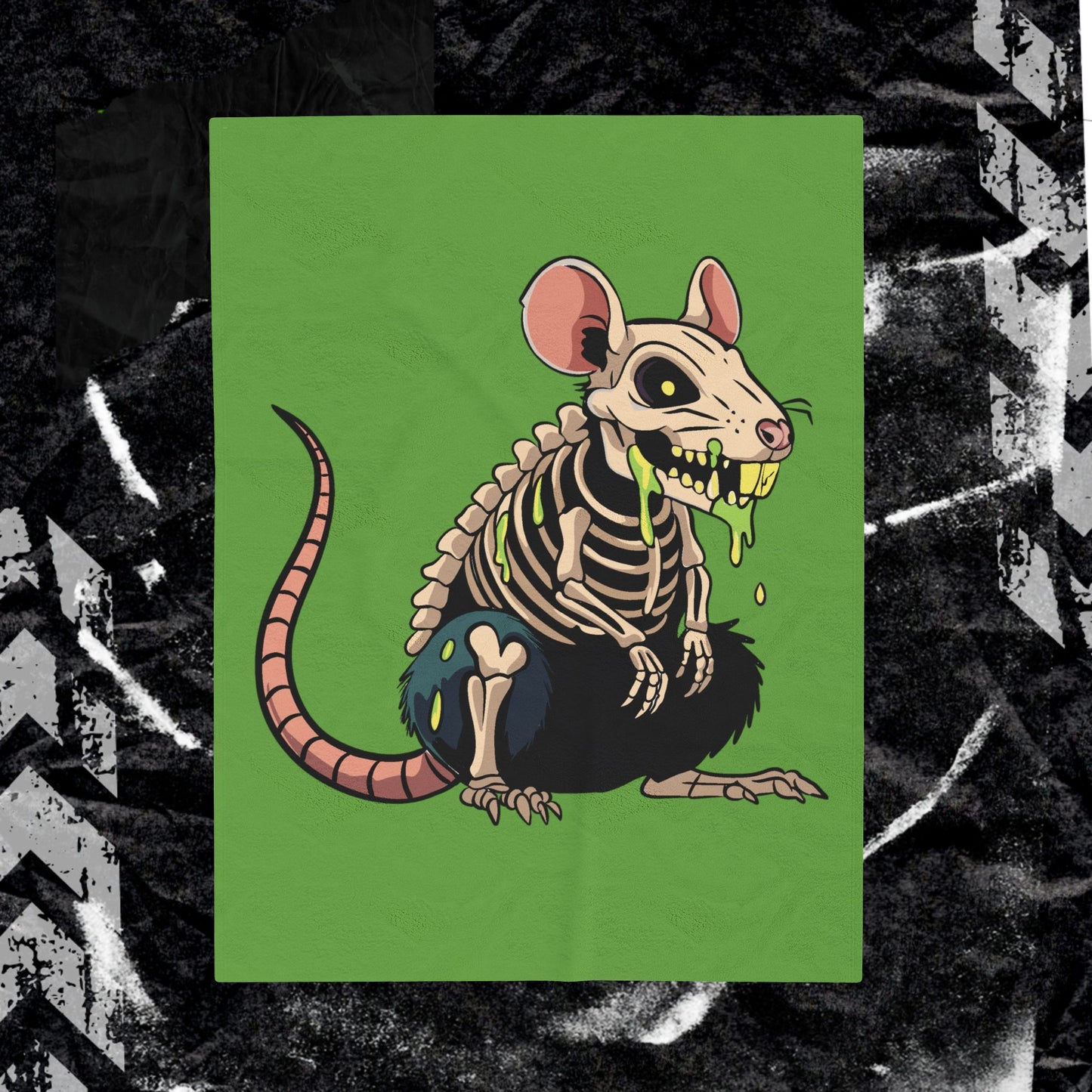 GARBAGE RAT - Velveteen Plush Blanket