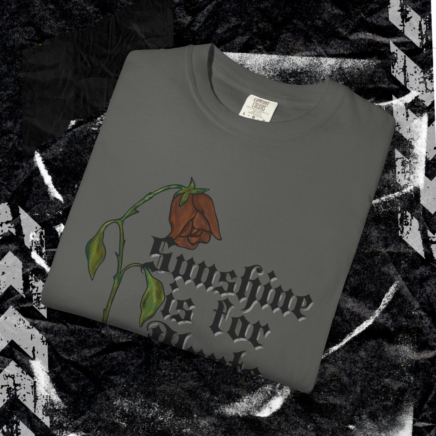 SUNSHINE IS FOR PLANTS - Unisex Garment-Dyed T-shirt.