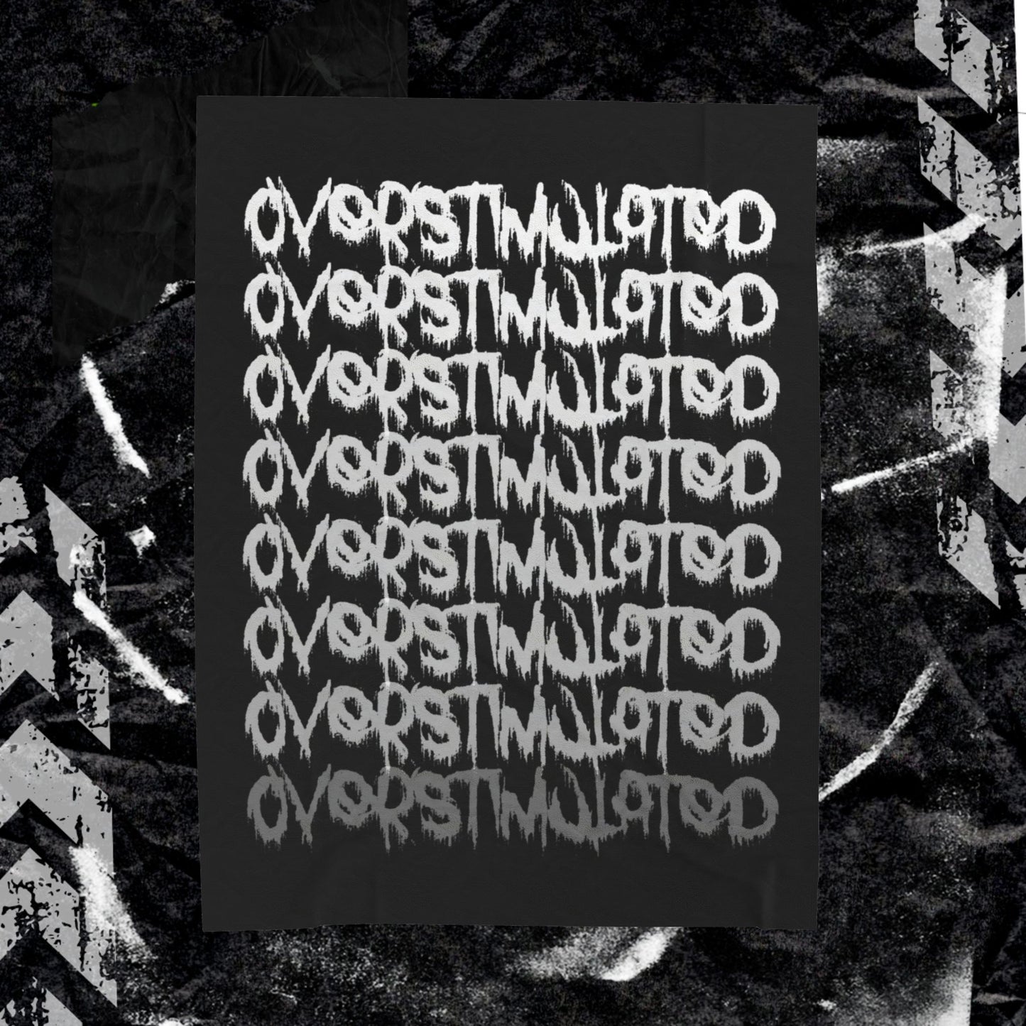 OVERSTIMULATED- Velveteen Plush Blanket