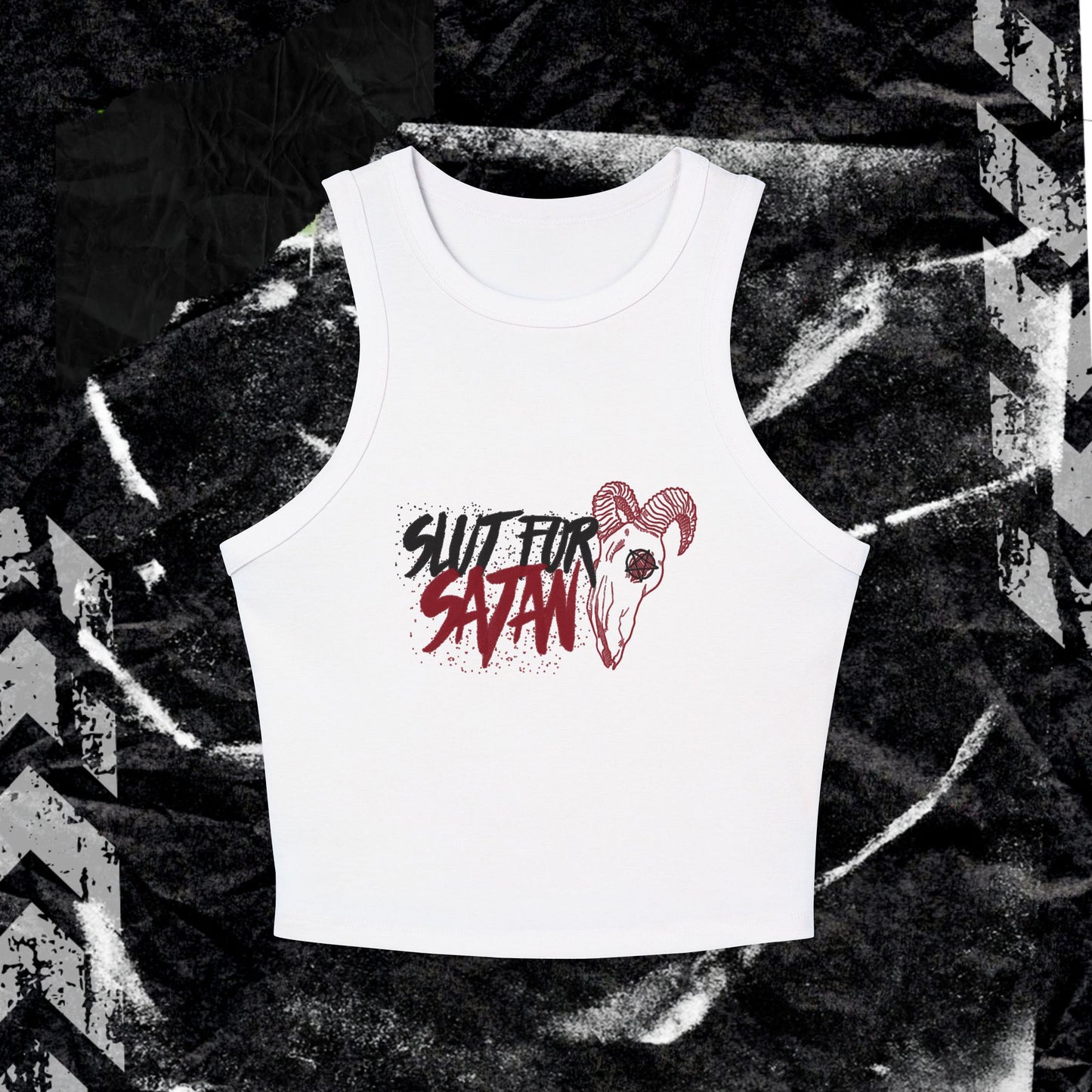 SL*T FOR SATAN - Women's Micro Rib Racer Tank Top