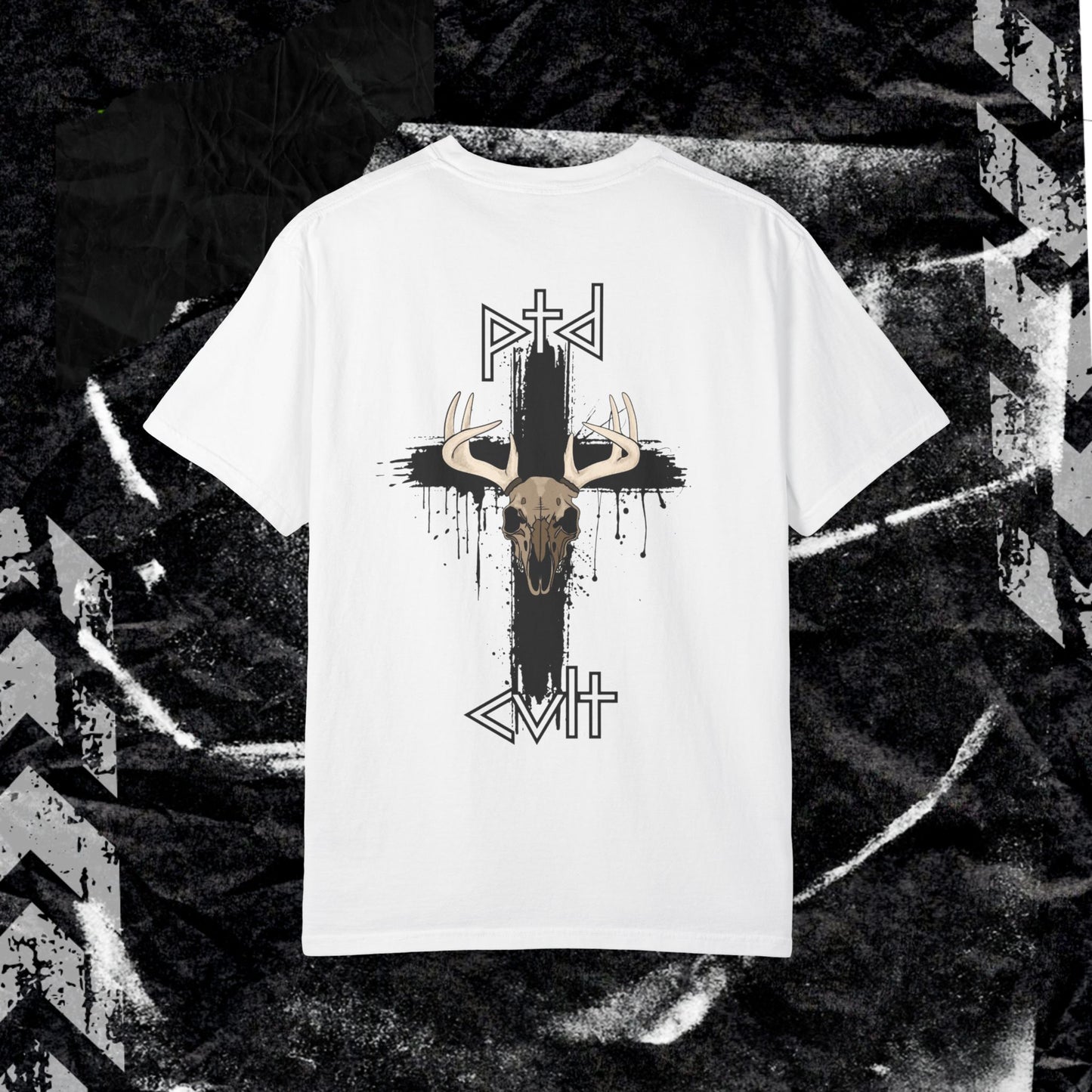 PTD Cult Skull - Unisex Garment-Dyed T-shirt.