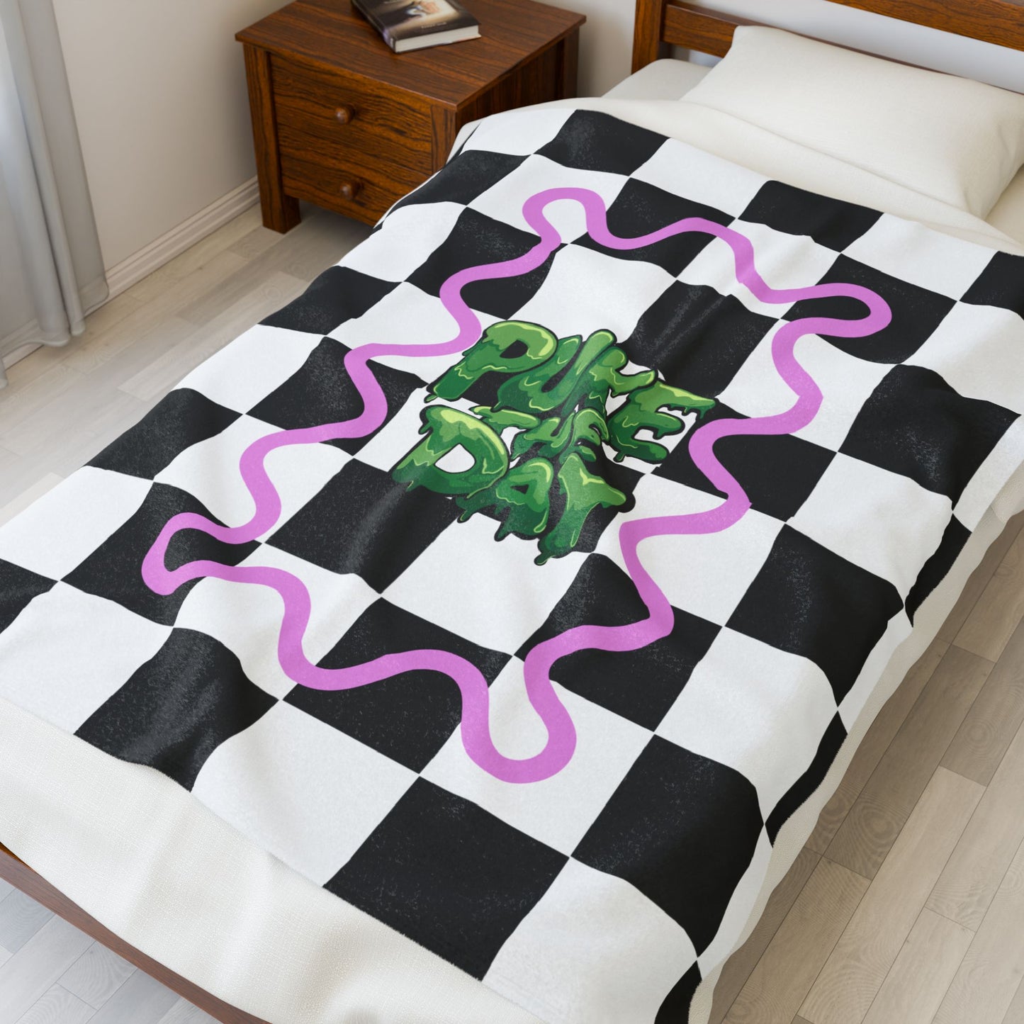 PTD Checkered Blankie - Velveteen Plush Blanket
