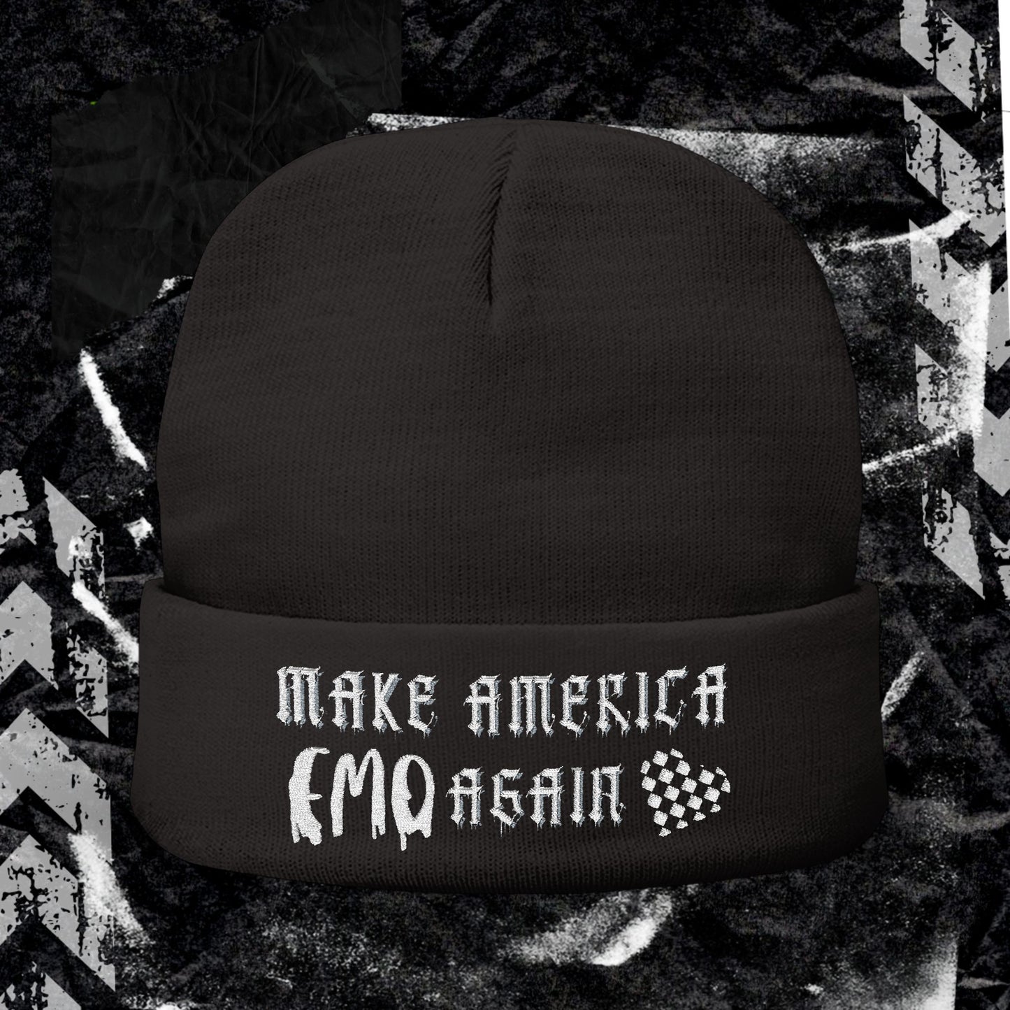 Make America Emo Again - Knit Beanie (Embroidery)