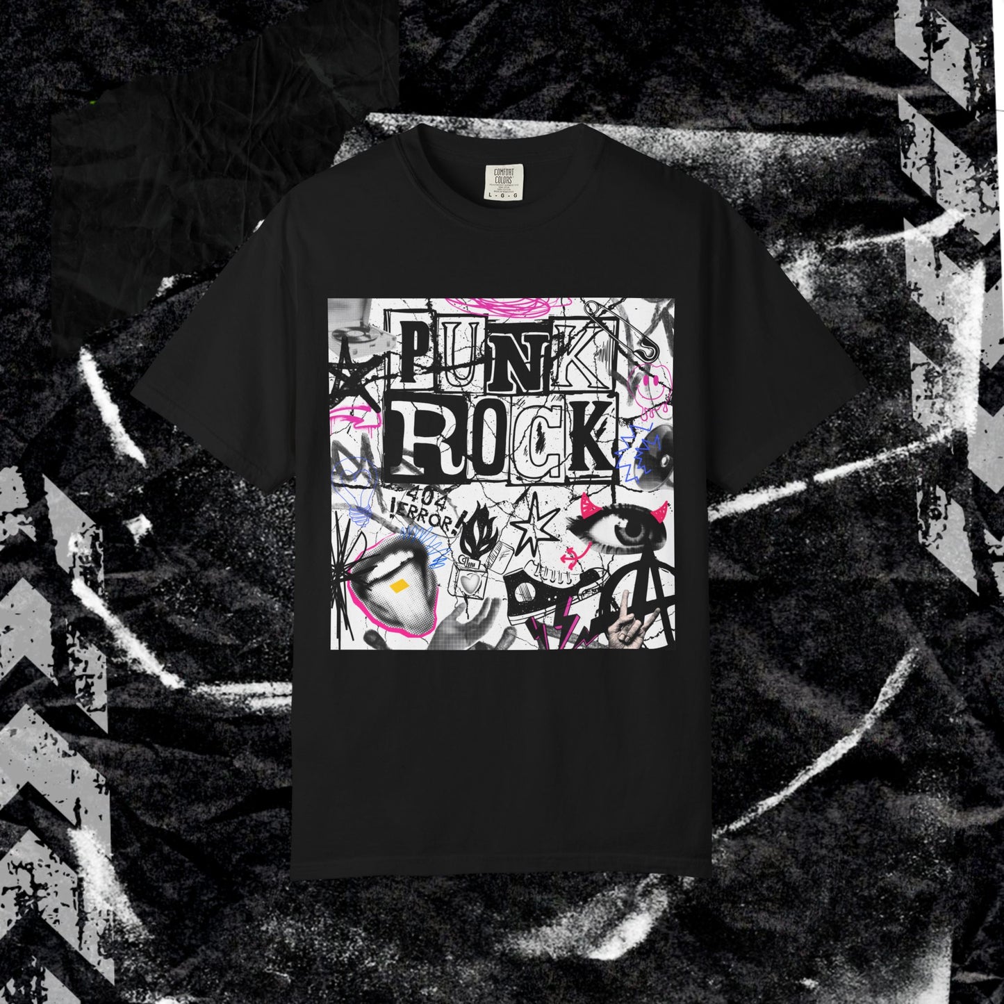 Punk Rock - Unisex Garment-Dyed T-shirt.