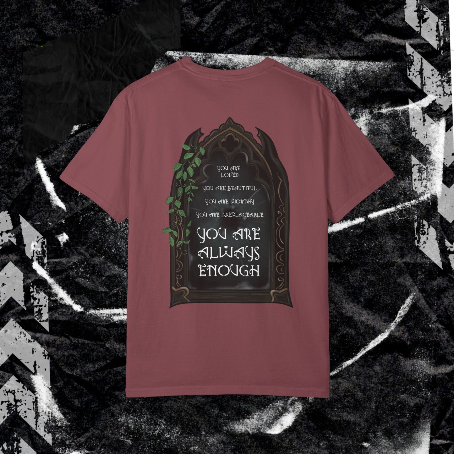Mirror Work (BACK PRINT) - Unisex Garment-Dyed T-shirt. Ll