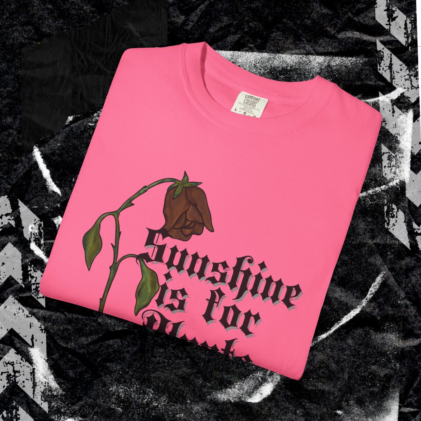 SUNSHINE IS FOR PLANTS - Unisex Garment-Dyed T-shirt.