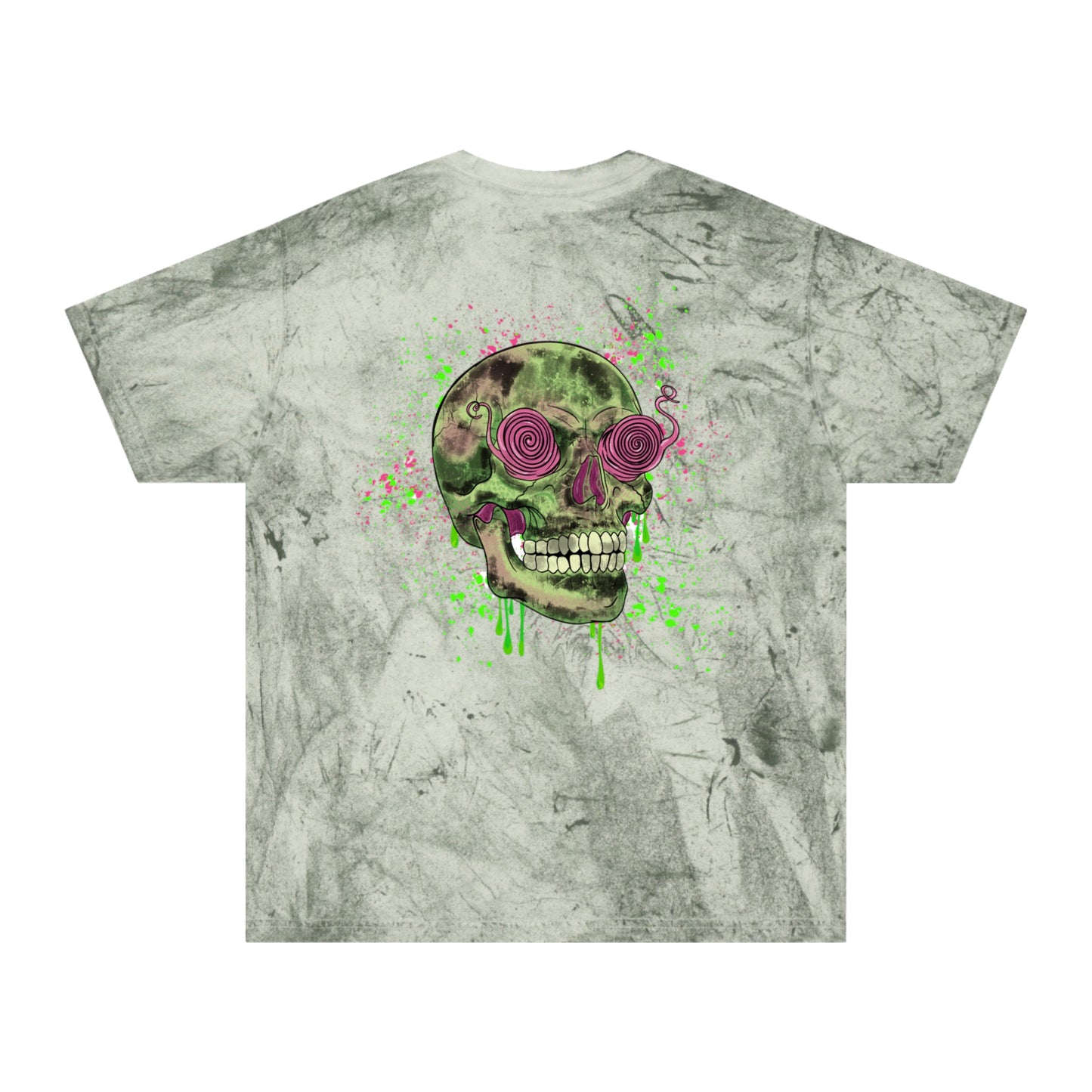 GRUNGE SKULL- (backprint) color blast t-shirt