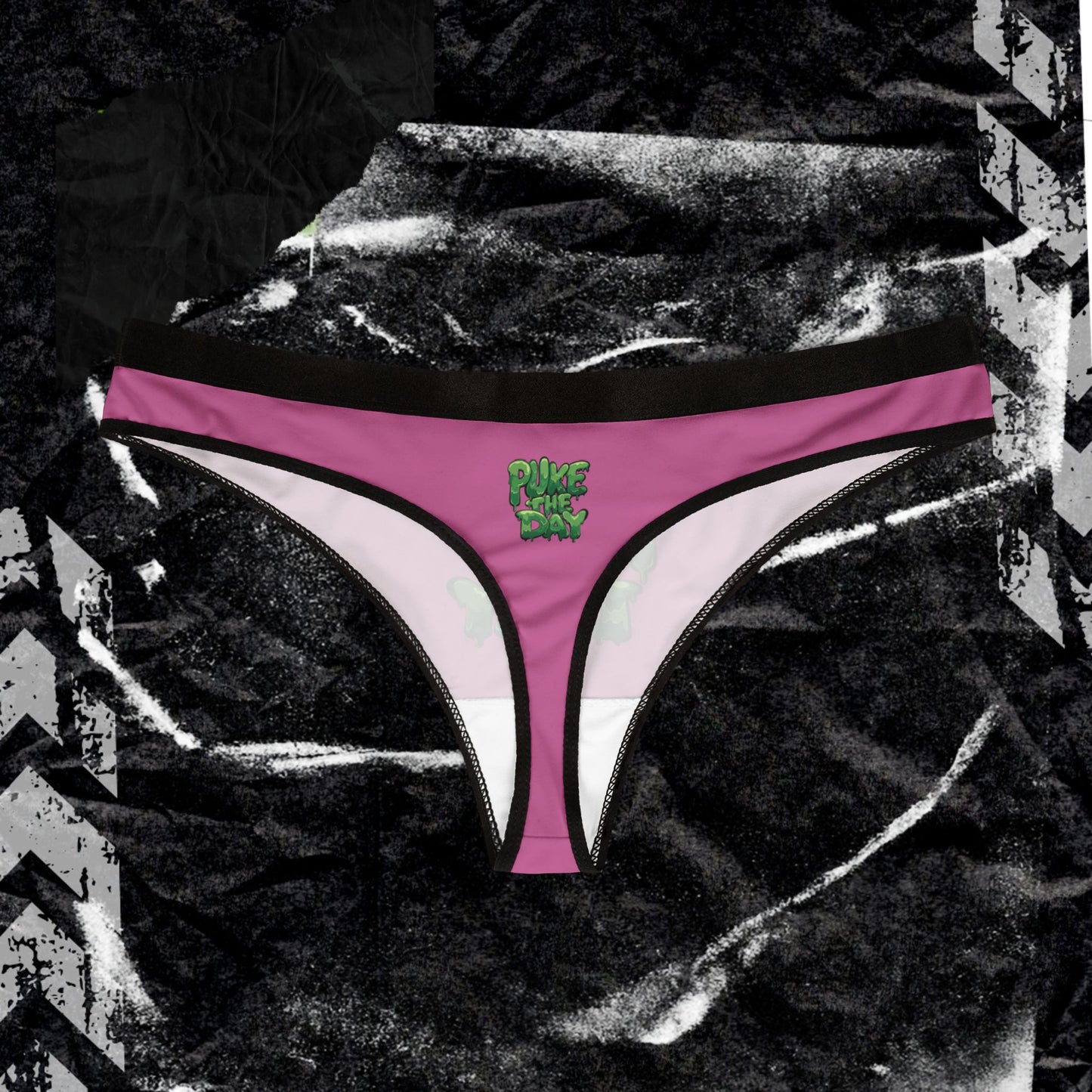 Logo Puke The Day - Women's Thongs (AOP)