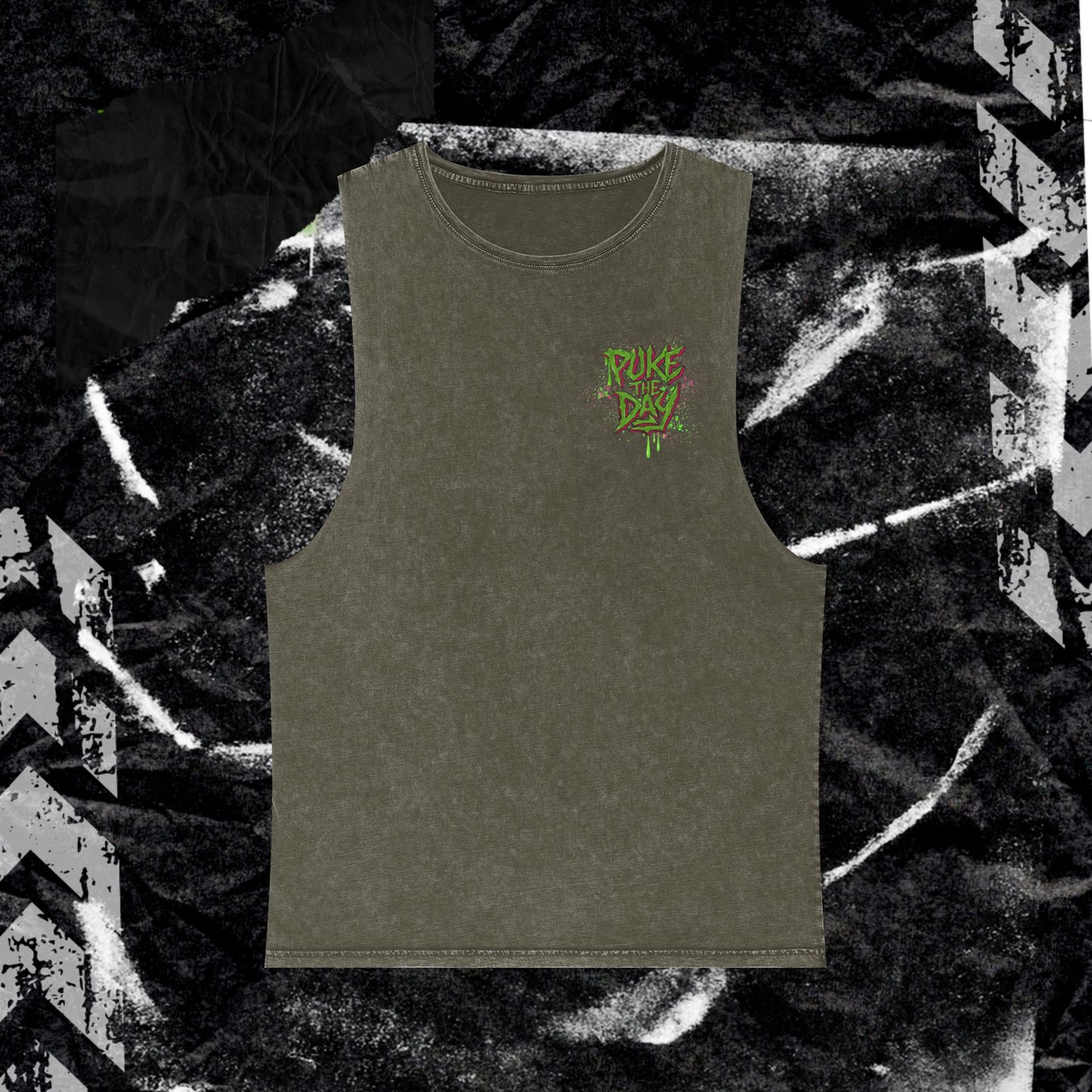 GRUNGE SHARK (backprint) Stonewash Tank Top