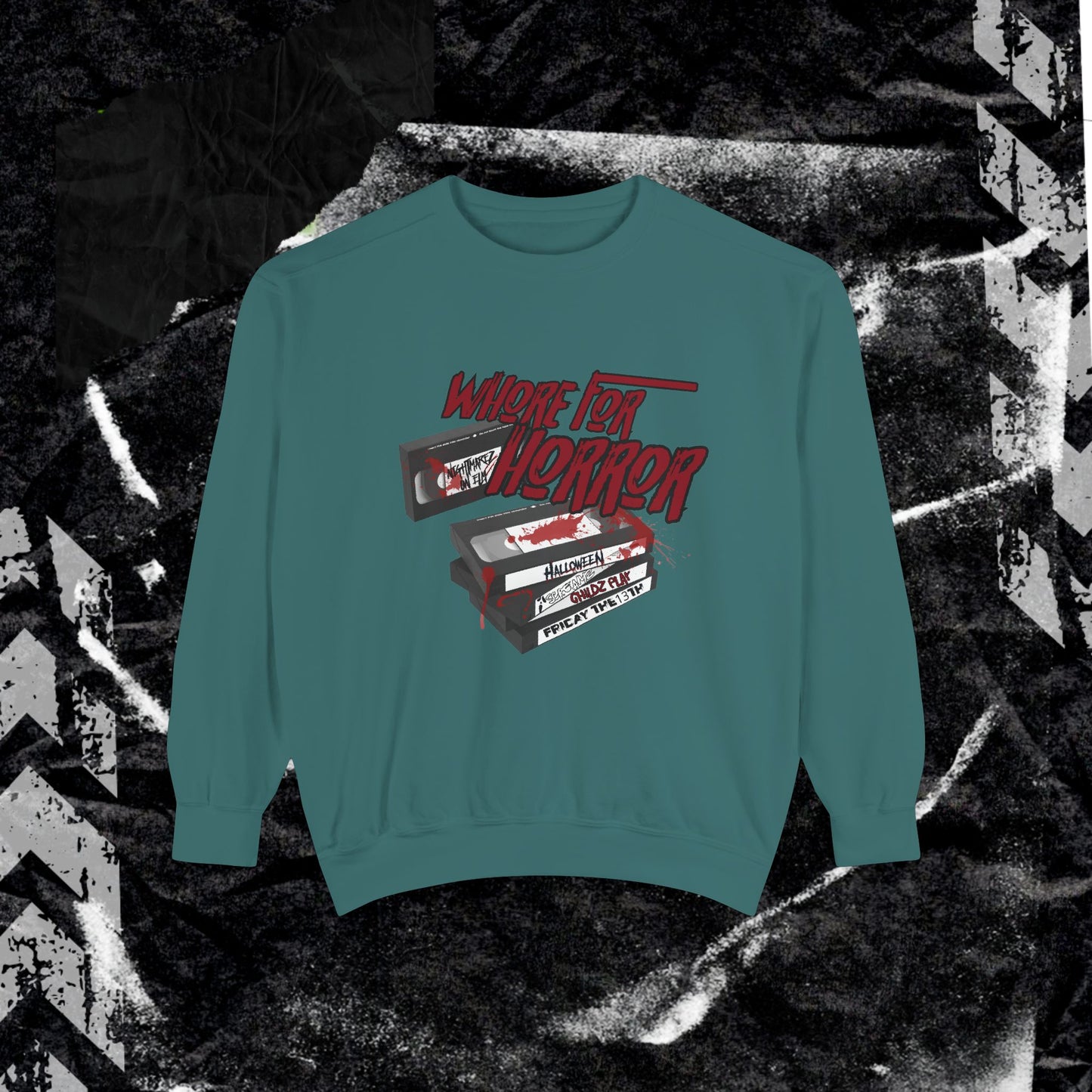 WHORE FOR HORROR - Dyed Sweatshirt