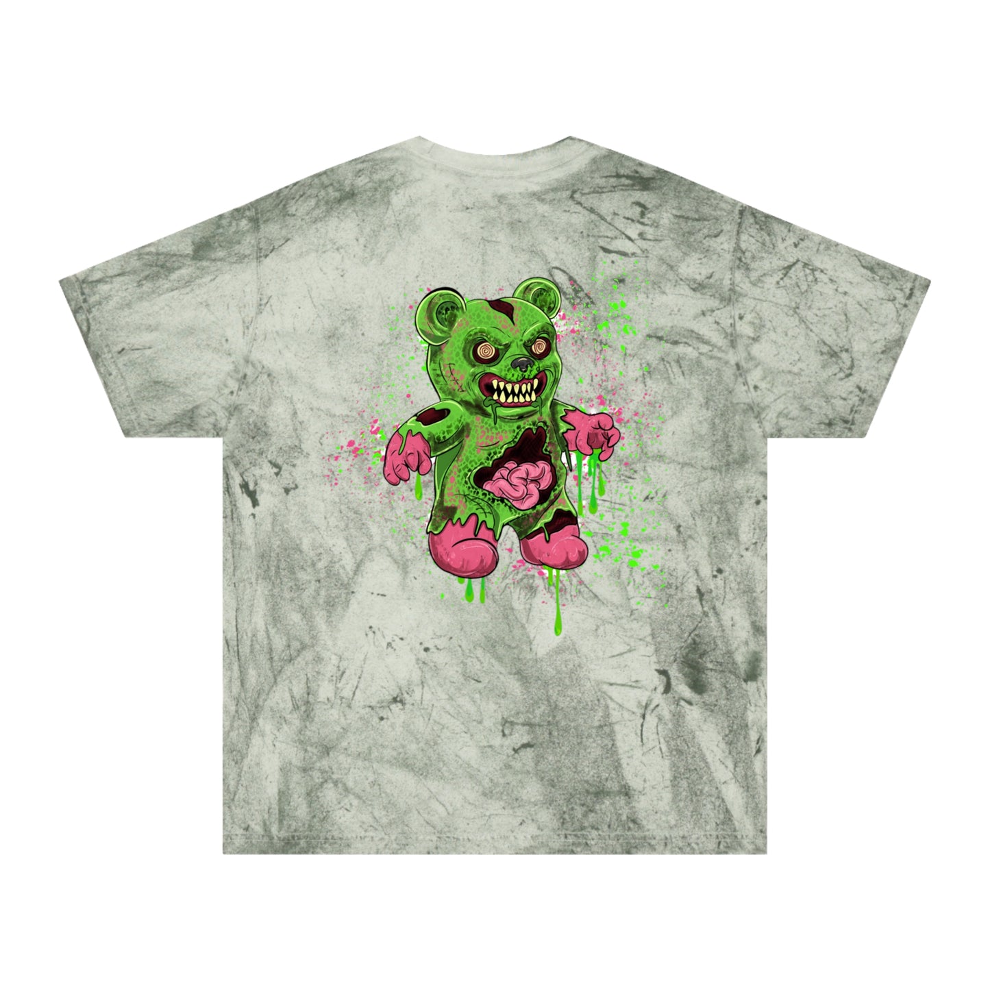 Grunge Gummy Bear Guts- (backprint) color blast t-shirt