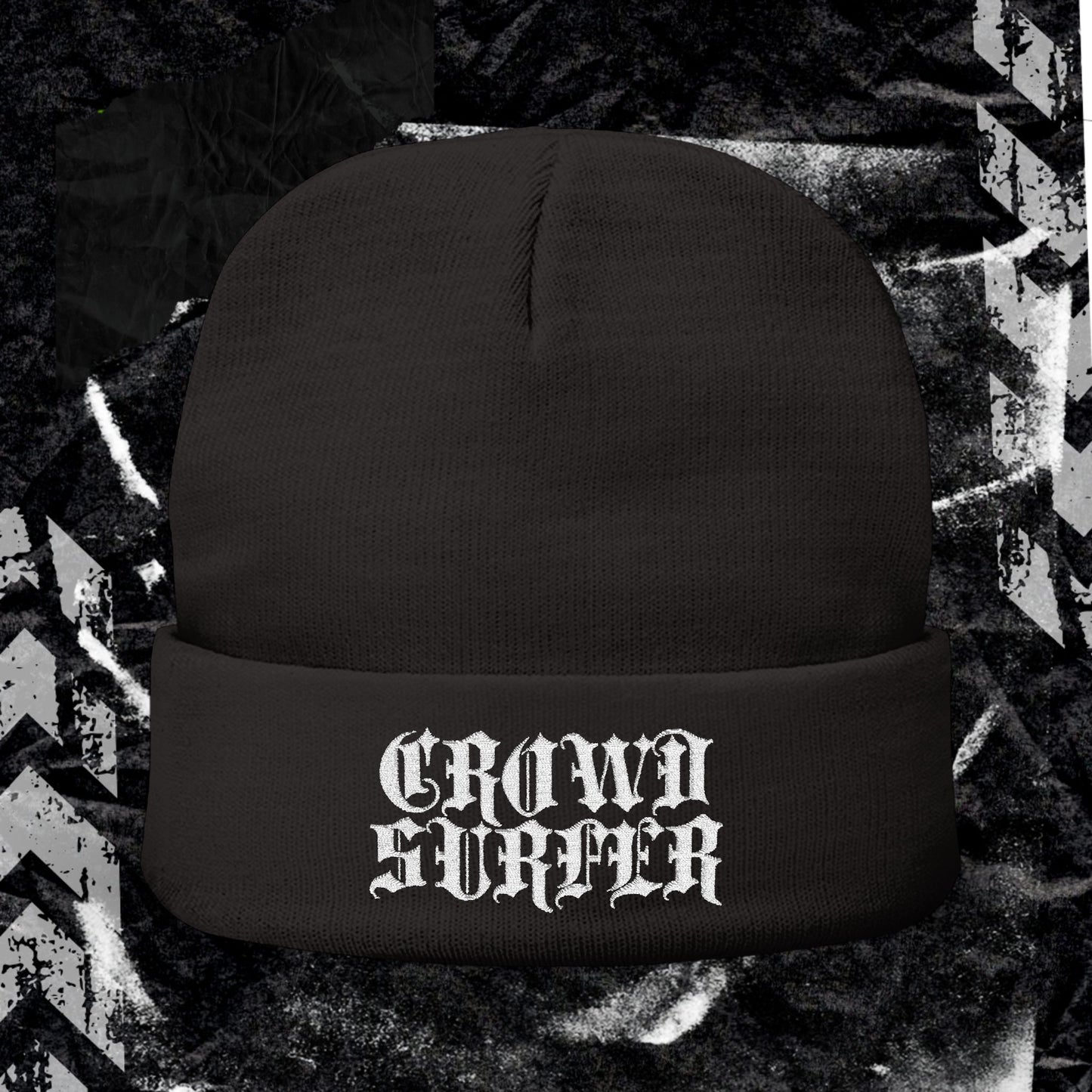 CROWD SURFER- Knit Beanie (Embroidery)