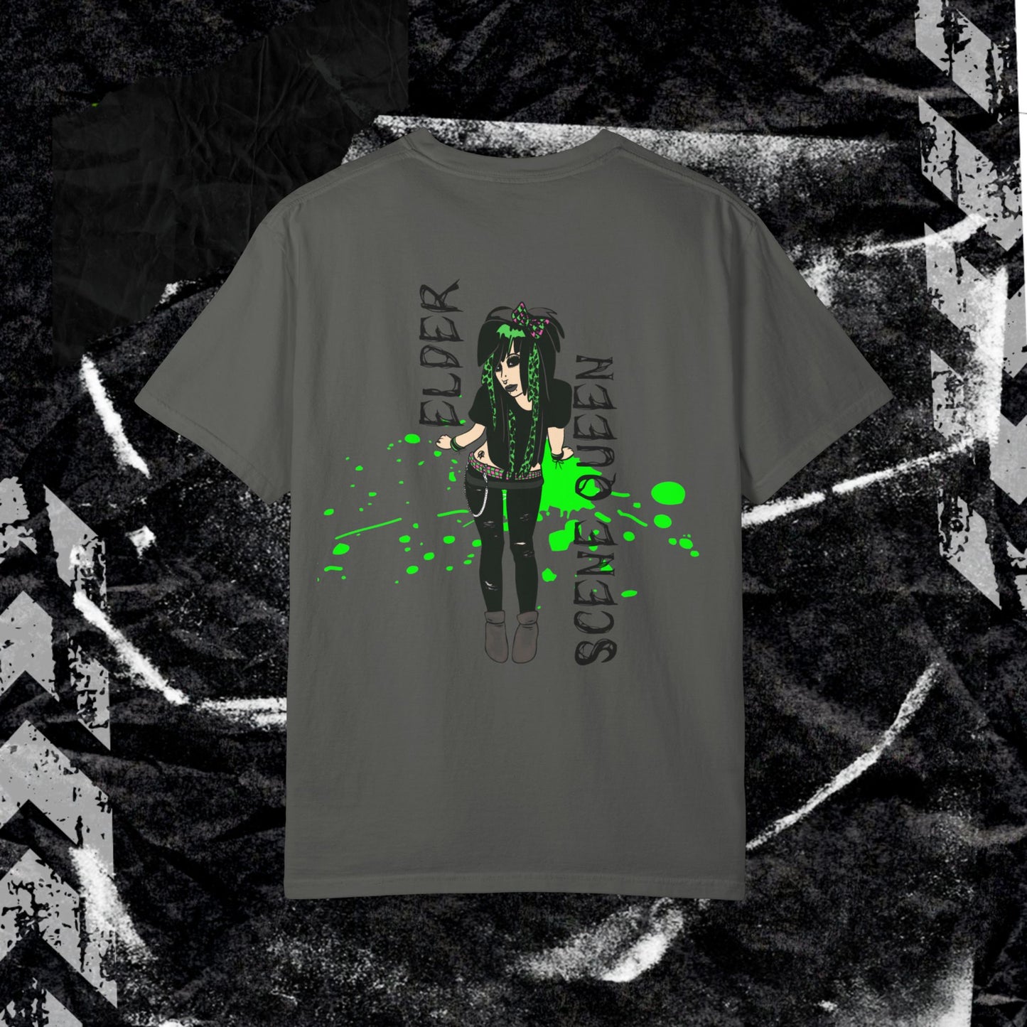 Elder Scene Queen - Unisex Garment-Dyed T-shirt.