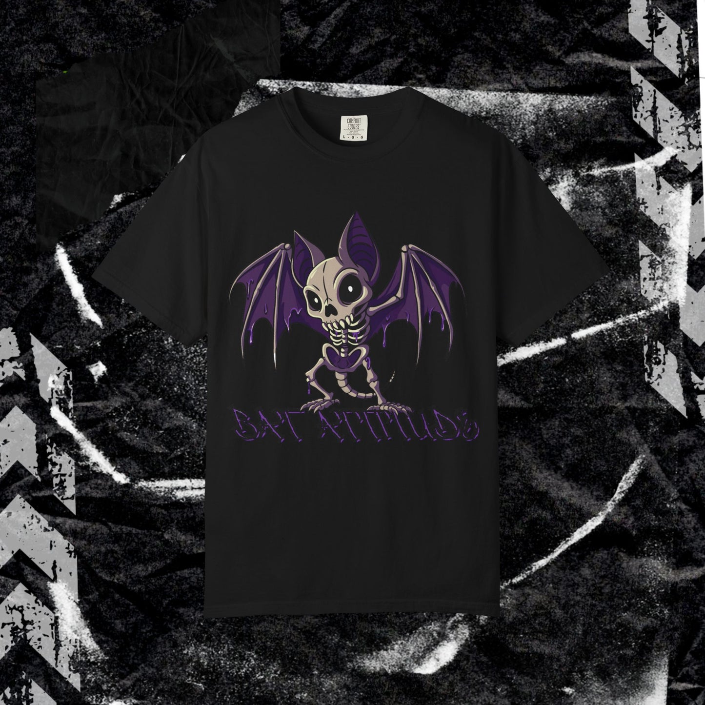 Bat Attitude - Unisex Garment-Dyed T-shirt.