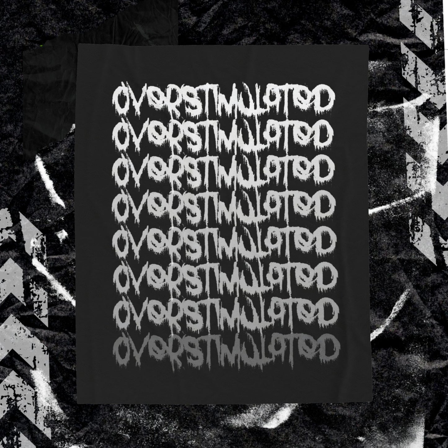 OVERSTIMULATED- Velveteen Plush Blanket