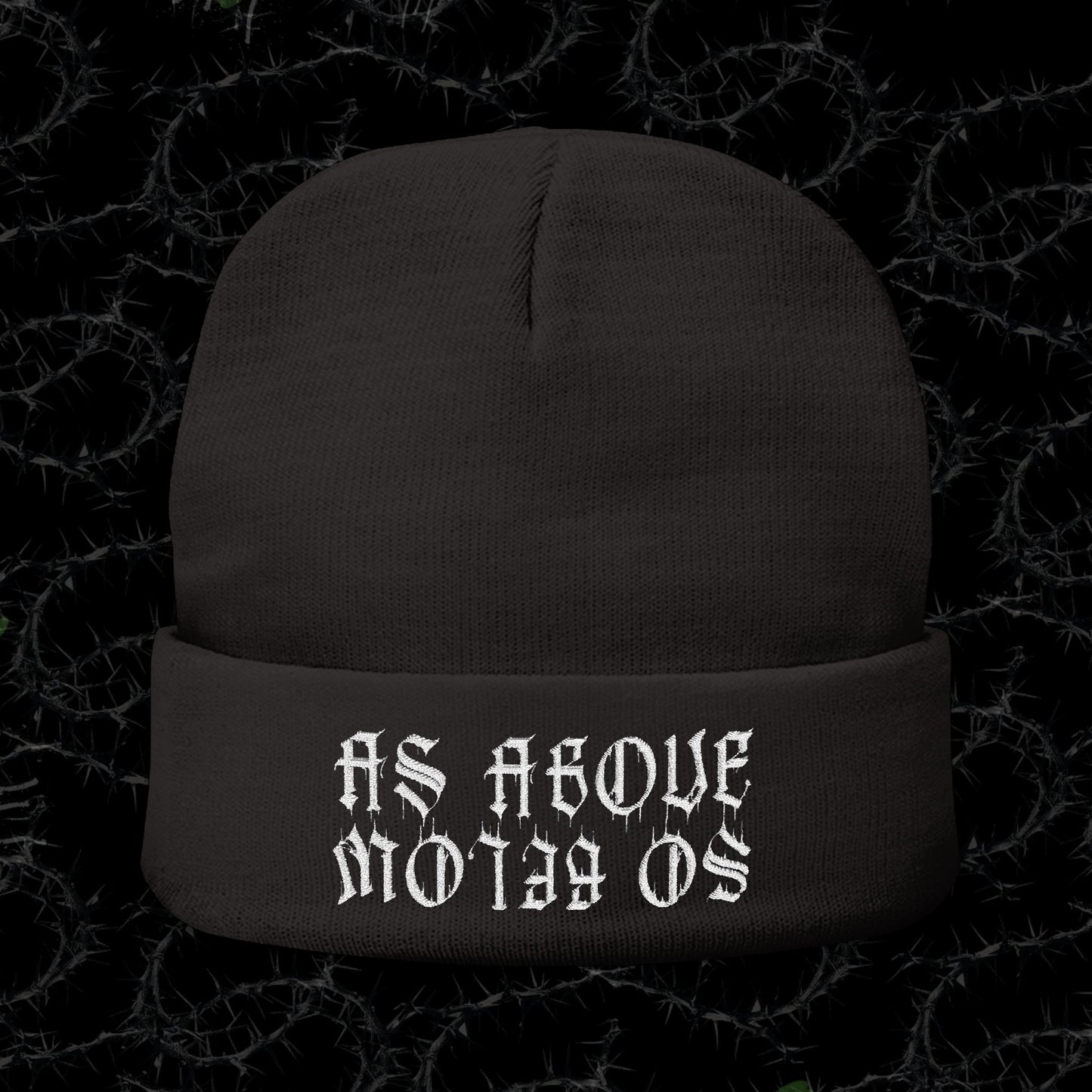 As Above So Below - Knit Beanie (Embroidery)