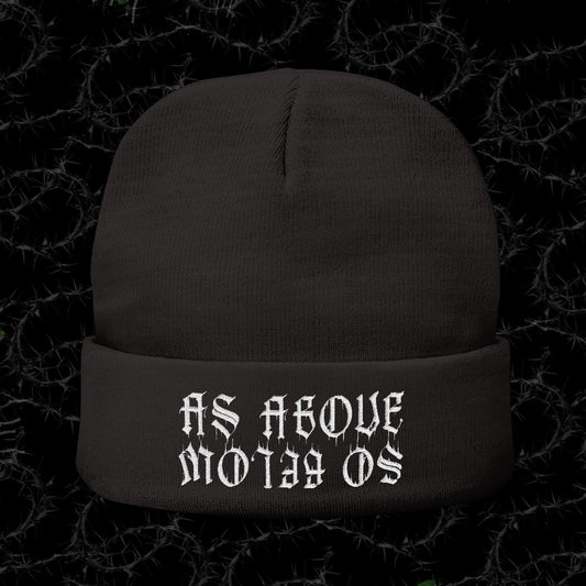 As Above So Below - Knit Beanie (Embroidery)