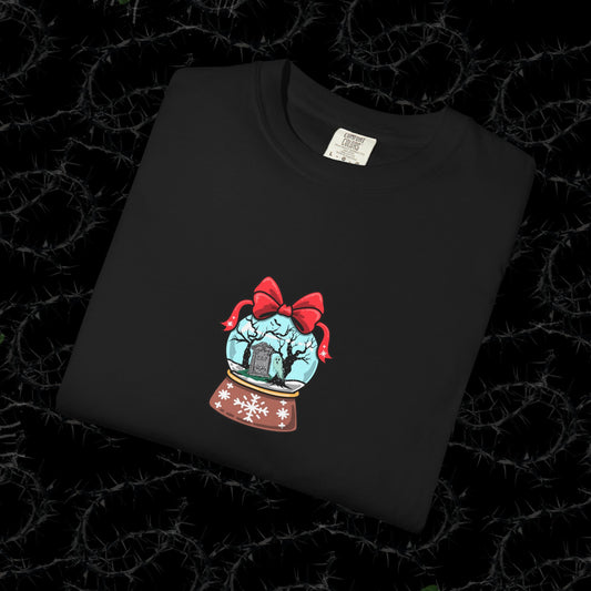 HAUNTED SNOWGLOBE - Unisex Garment-Dyed T-shirt