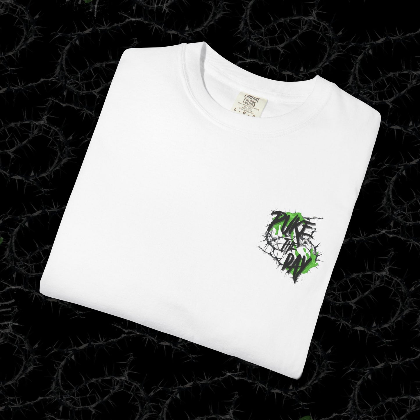 Prettiest Girl In The Graveyard (BACK PRINT)  - Unisex Garment-Dyed T-shirt.