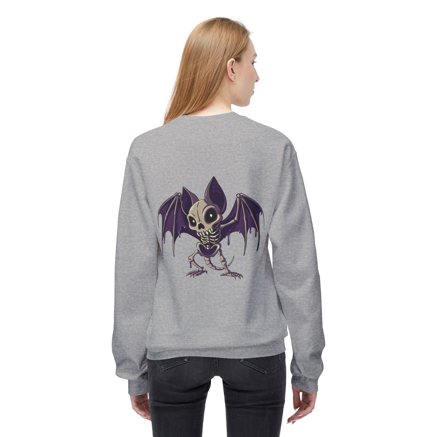 Purple People Eater Batty - Unisex Midweight Softstyle Fleece Crewneck Sweatshirt