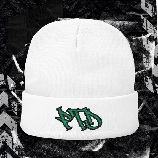 PTD - Knit Beanie WHITE (Embroidery)