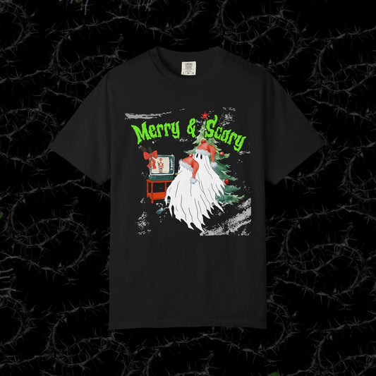 MERRY & SCARY  - Unisex Garment-Dyed T-shirt