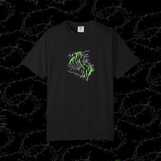 PUKE THE DAY LOGO, LOGO, LOGO   - Unisex Garment-Dyed T-shirt