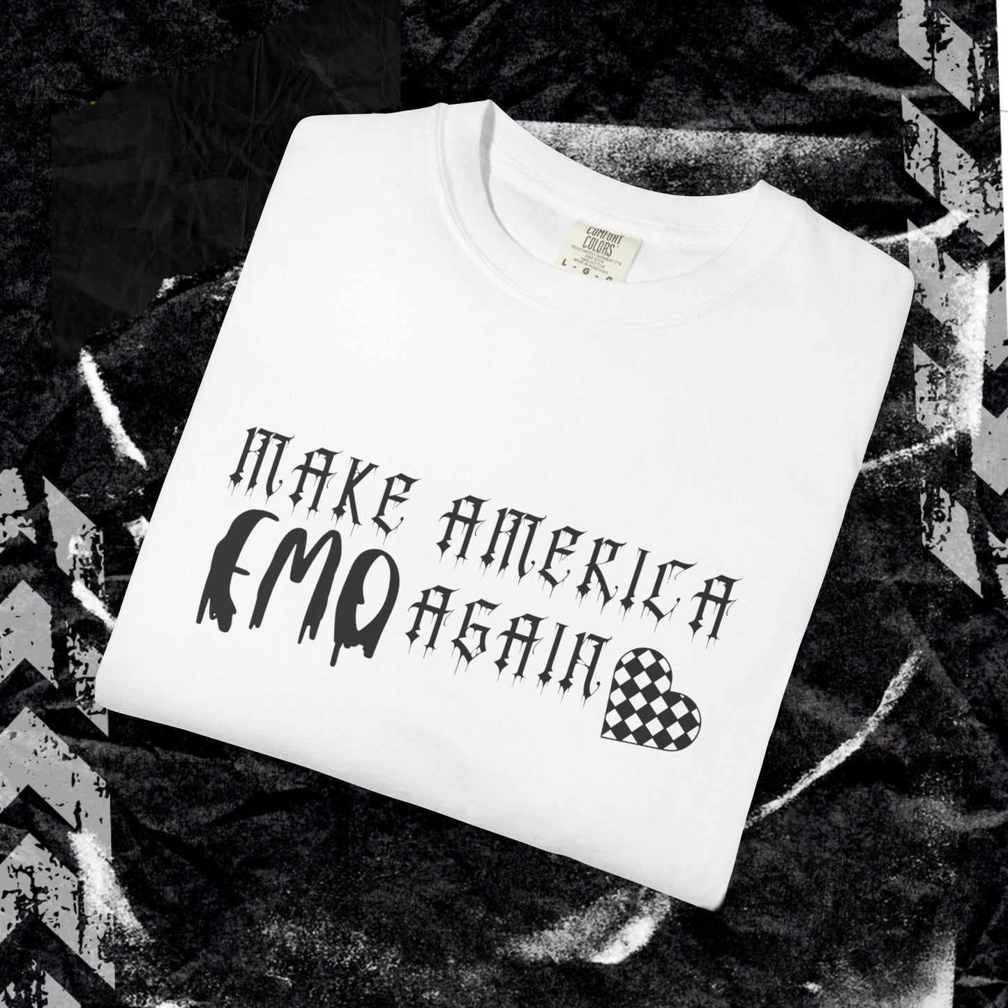 Make America Emo Again - Unisex Garment-Dyed T-shirt.