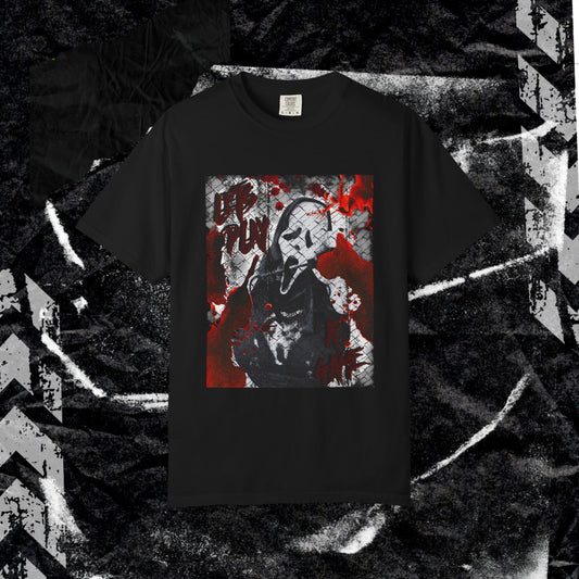 LETS PLAY A GAME (FRONT PRINT) - Unisex Garment-Dyed T-shirt