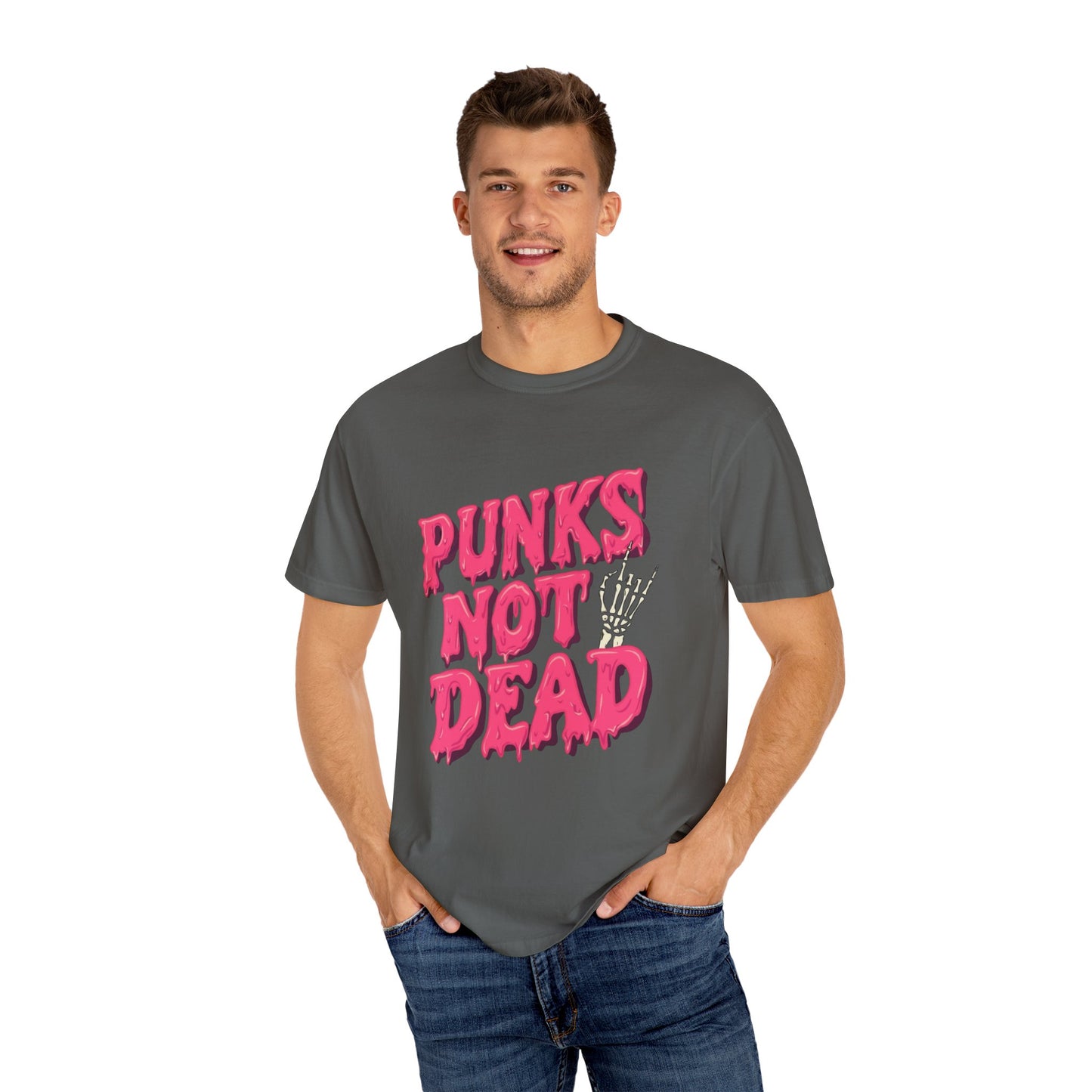 Punks Not Dead - Unisex Garment-Dyed T-shirt.