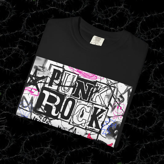 Punk Rock - Unisex Garment-Dyed T-shirt.