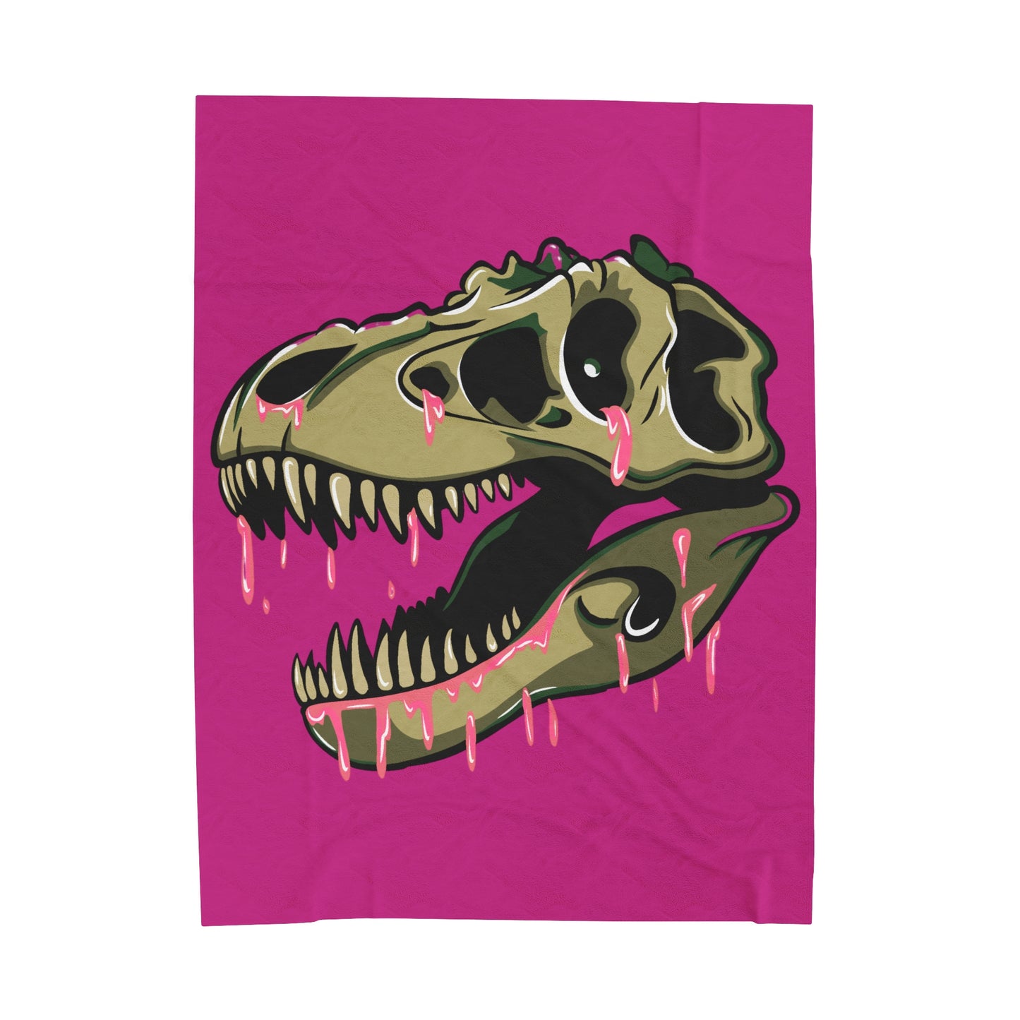 Pink Slime Rosie The Rex - Velveteen Plush Blanket