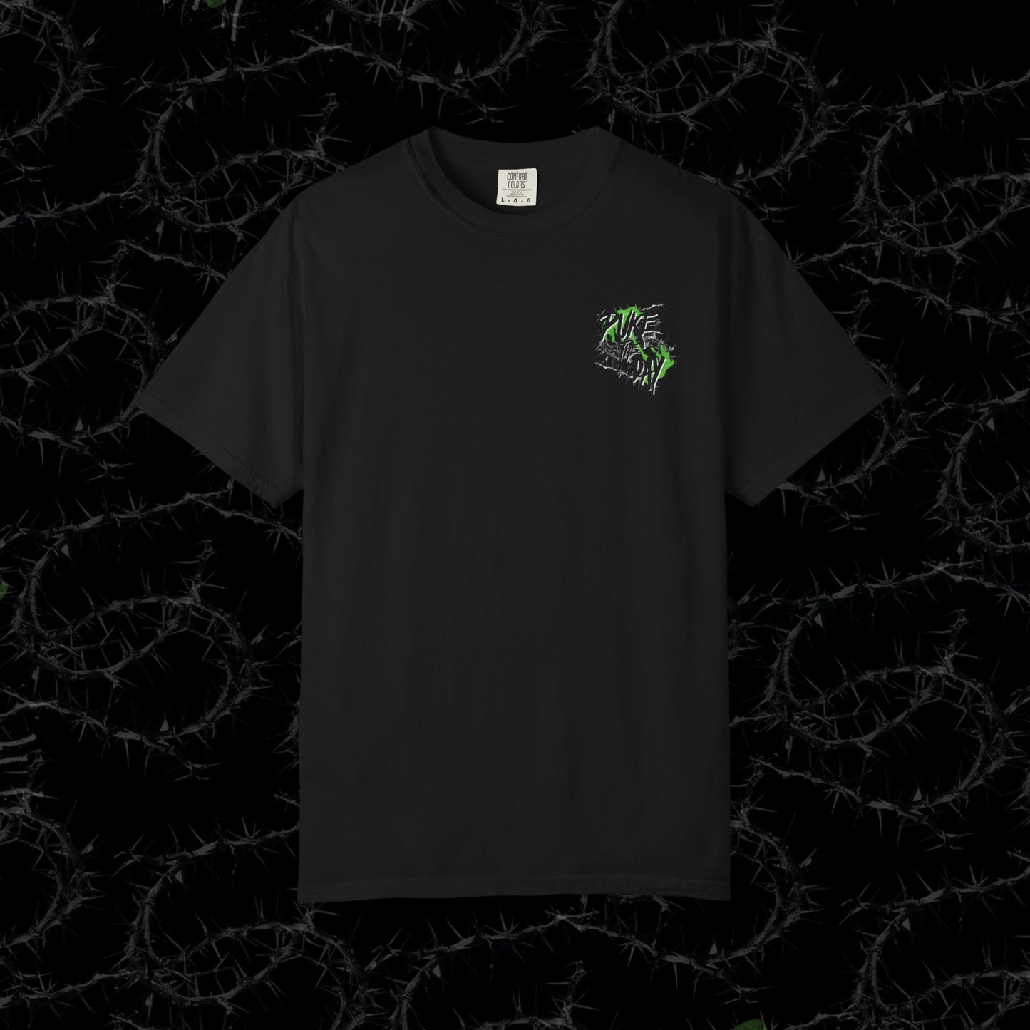 DONT TRUST THE LIVING  (BACK PRINT) - Unisex Garment-Dyed T-shirt.